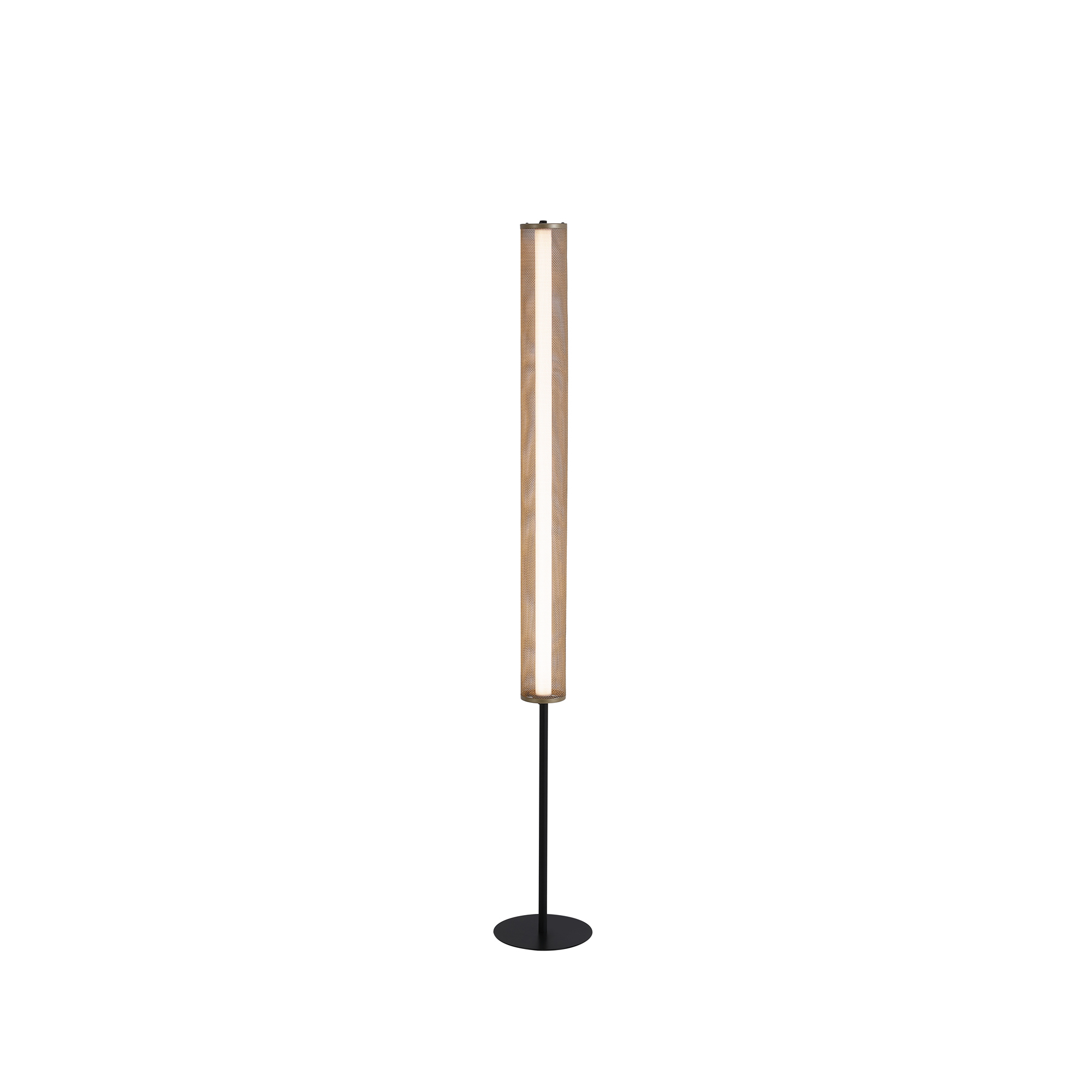 Searchlight Thread - lampadaire - Ø cm - 3 niveaux de gradation - 27W LED inclus - or et noir mat