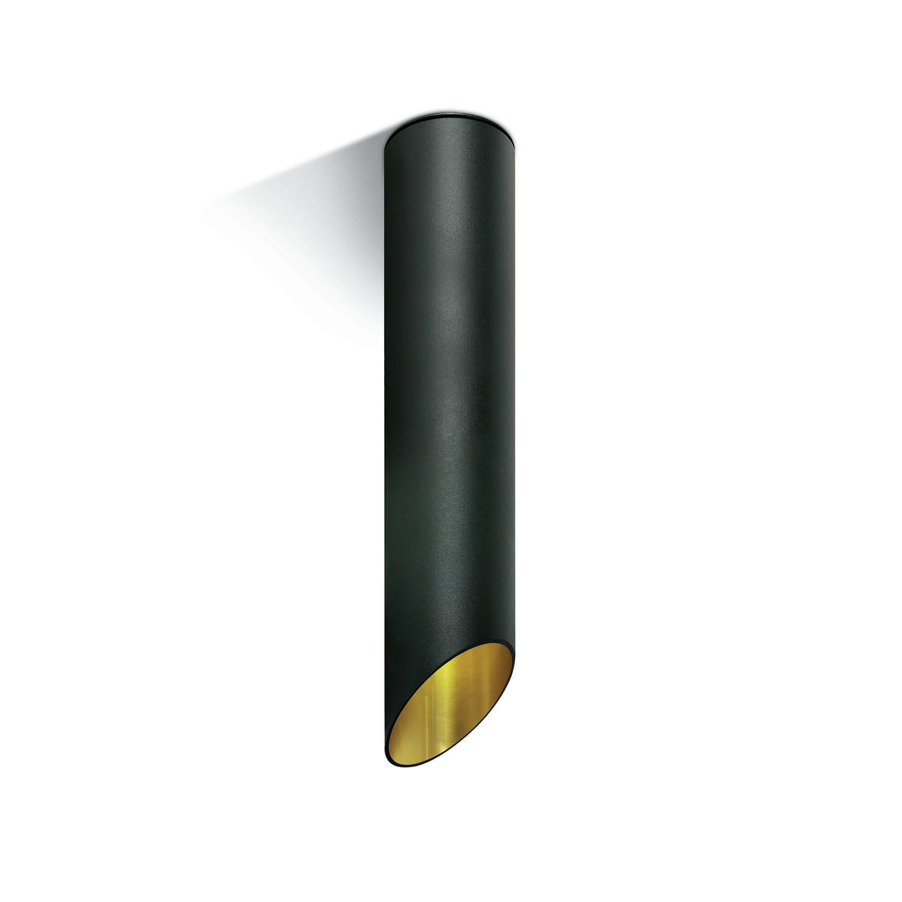 ONE Light Cylindres décoratifs coupés - spot en saillie 1L - Ø cm - noir et or