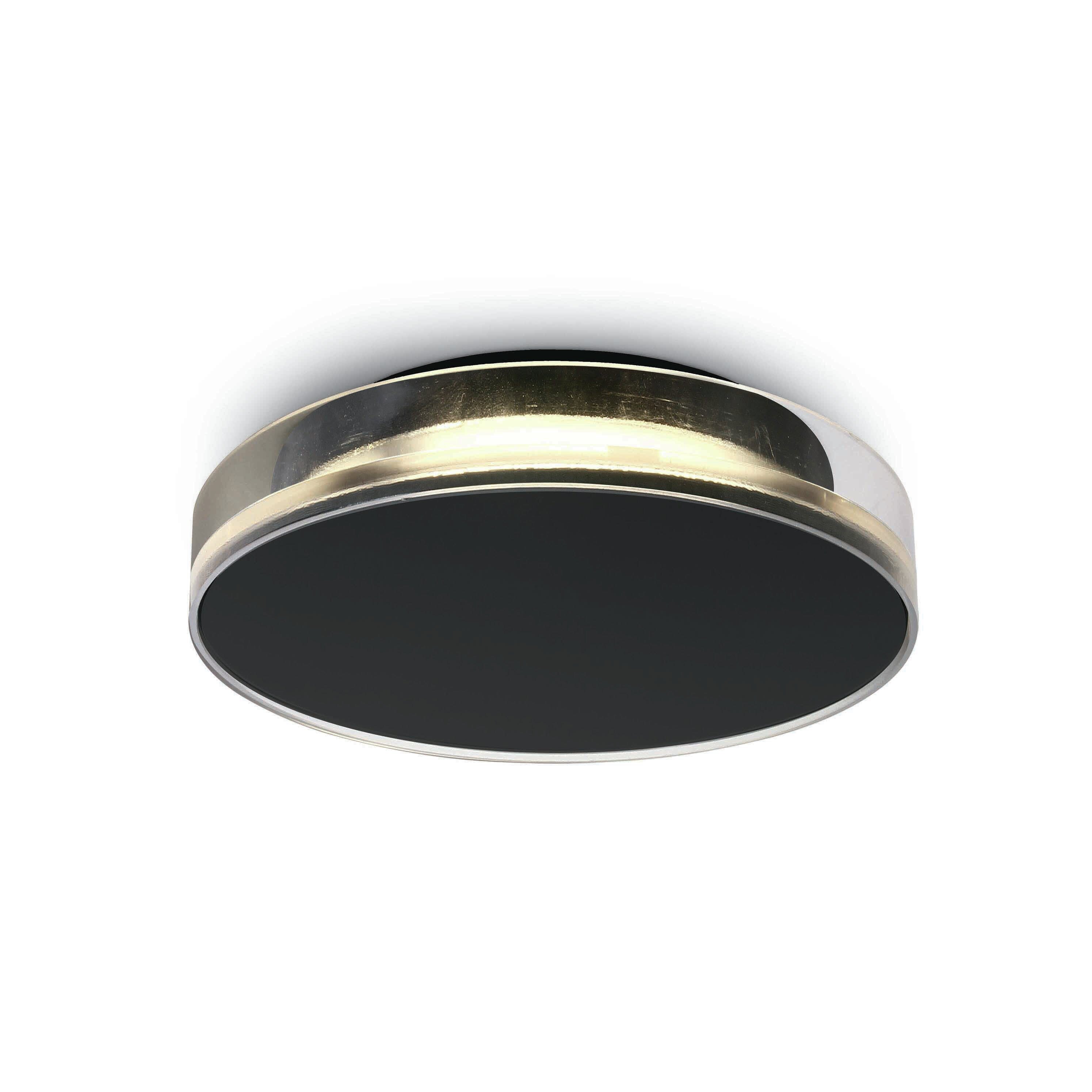 ONE Light Points lumineux intérieurs/extérieurs - plafonnier/mural extérieur - Ø 23,8 x 5,4 cm - 12W LED inclus - IP65 - noir