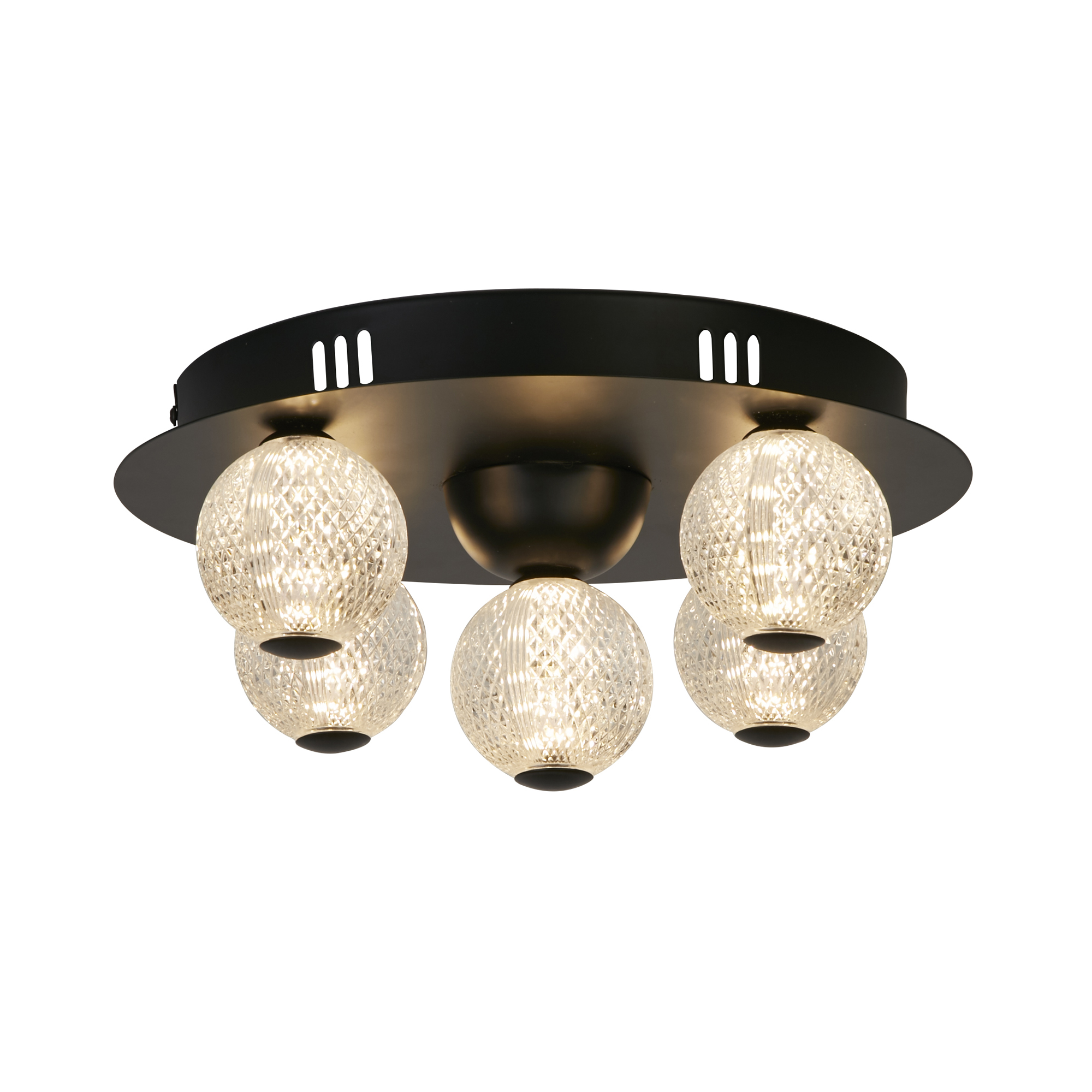 Searchlight Asteroid - plafonnier - Ø cm - 21W LED dimmable inclus - noir