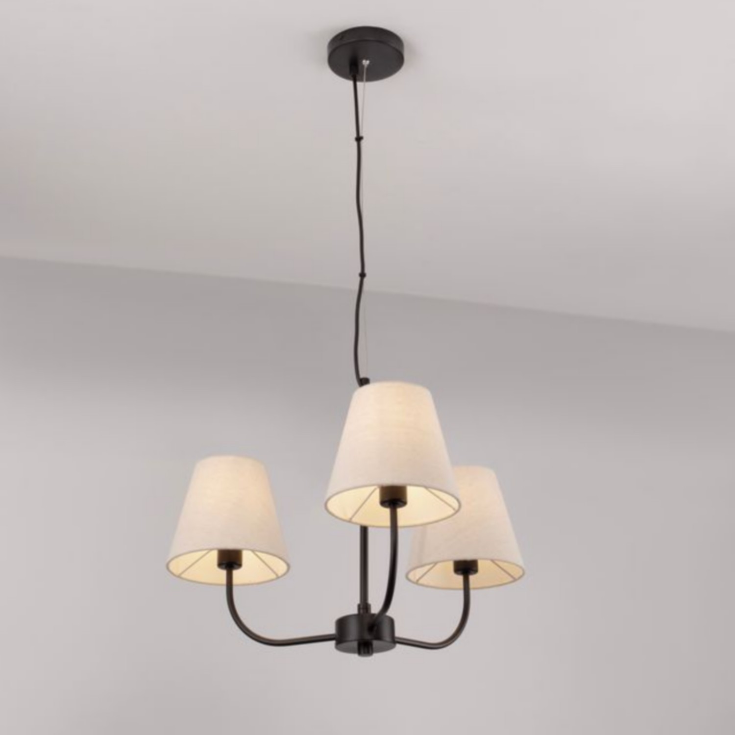 Nova Luce Moist – suspension – Ø cm – noir et beige
