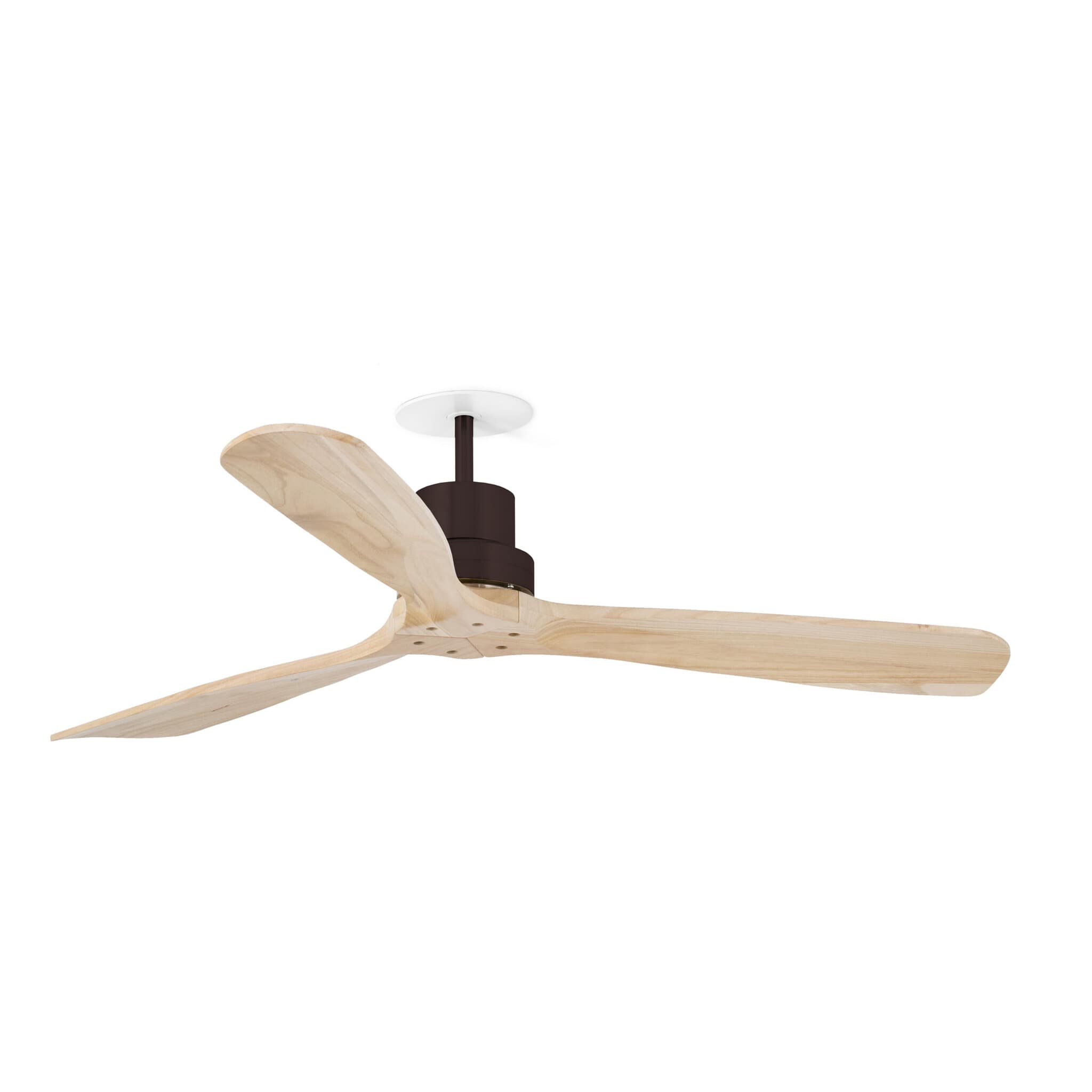 Faro Lantau L - ventilateur de plafond avec rosace encastrée - Ø - marron et pin