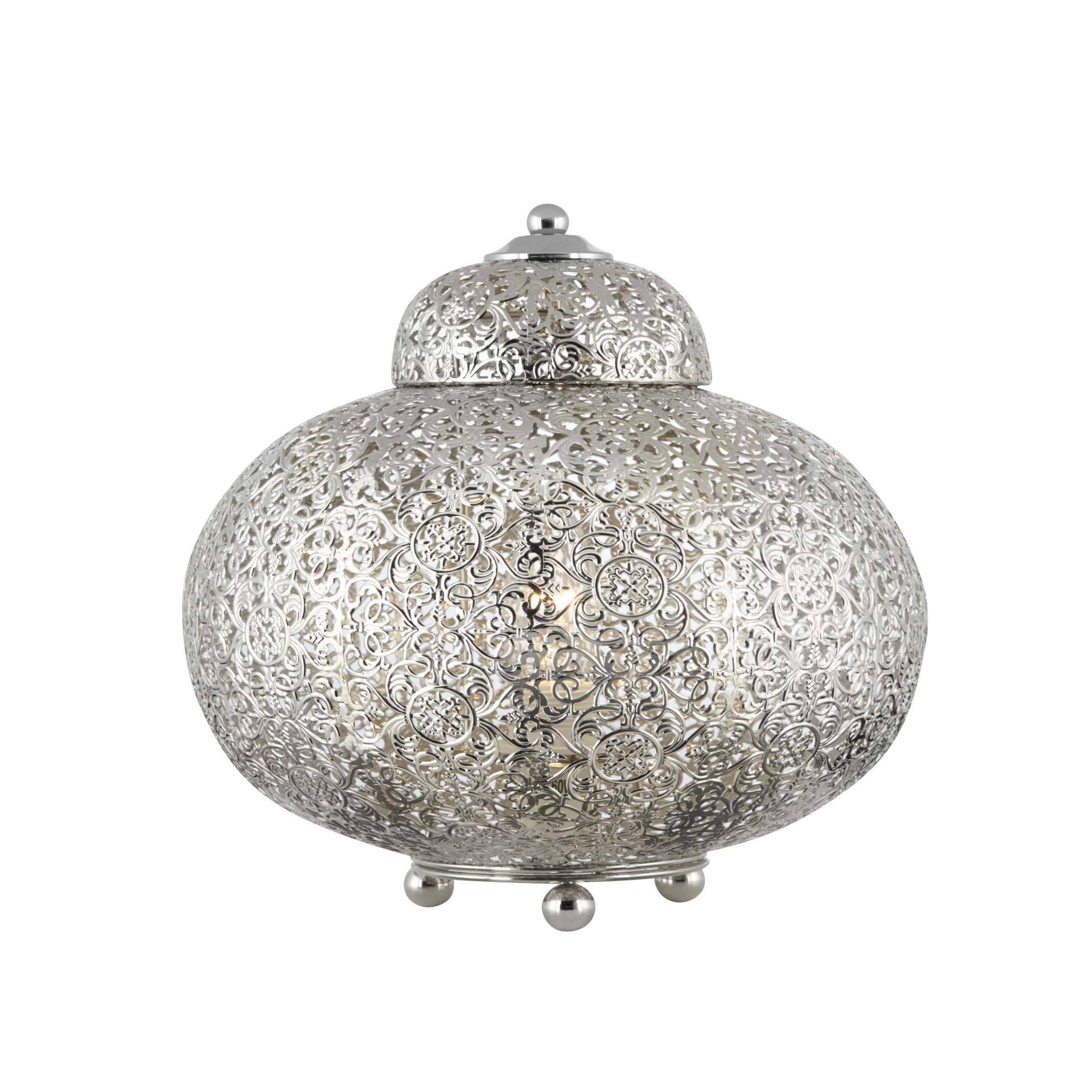 Searchlight Fretwork - lampe à poser - Ø - nickel poli