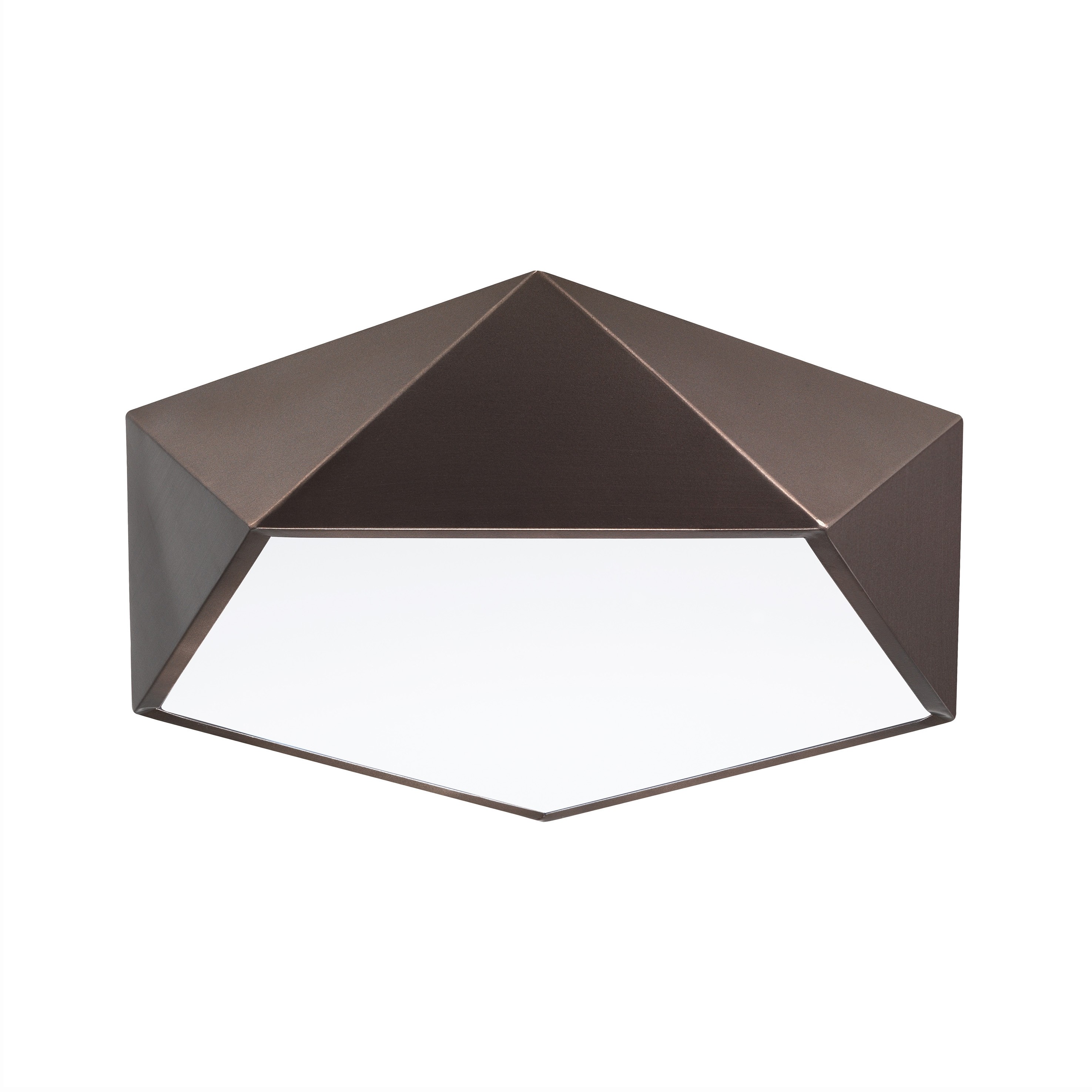 Nova Luce Darius - plafonnier - x - brun café et blanc mat