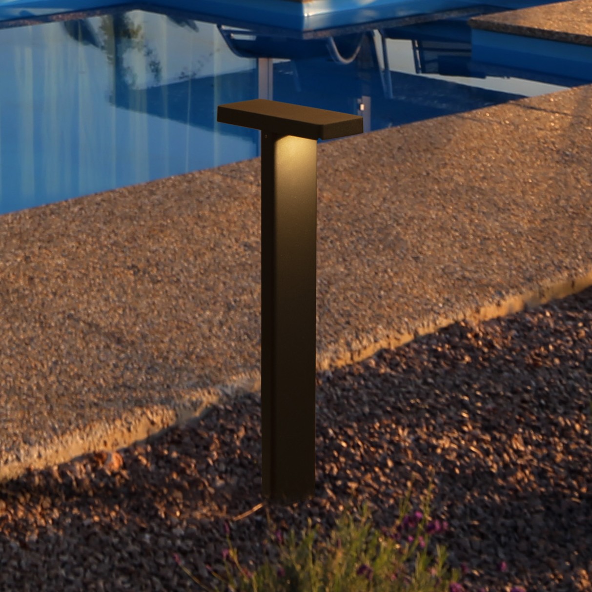 Nova Luce Poet - lampe de jardin - 23,5 x cm - 16W LED inclus - IP65 - anthracite foncé