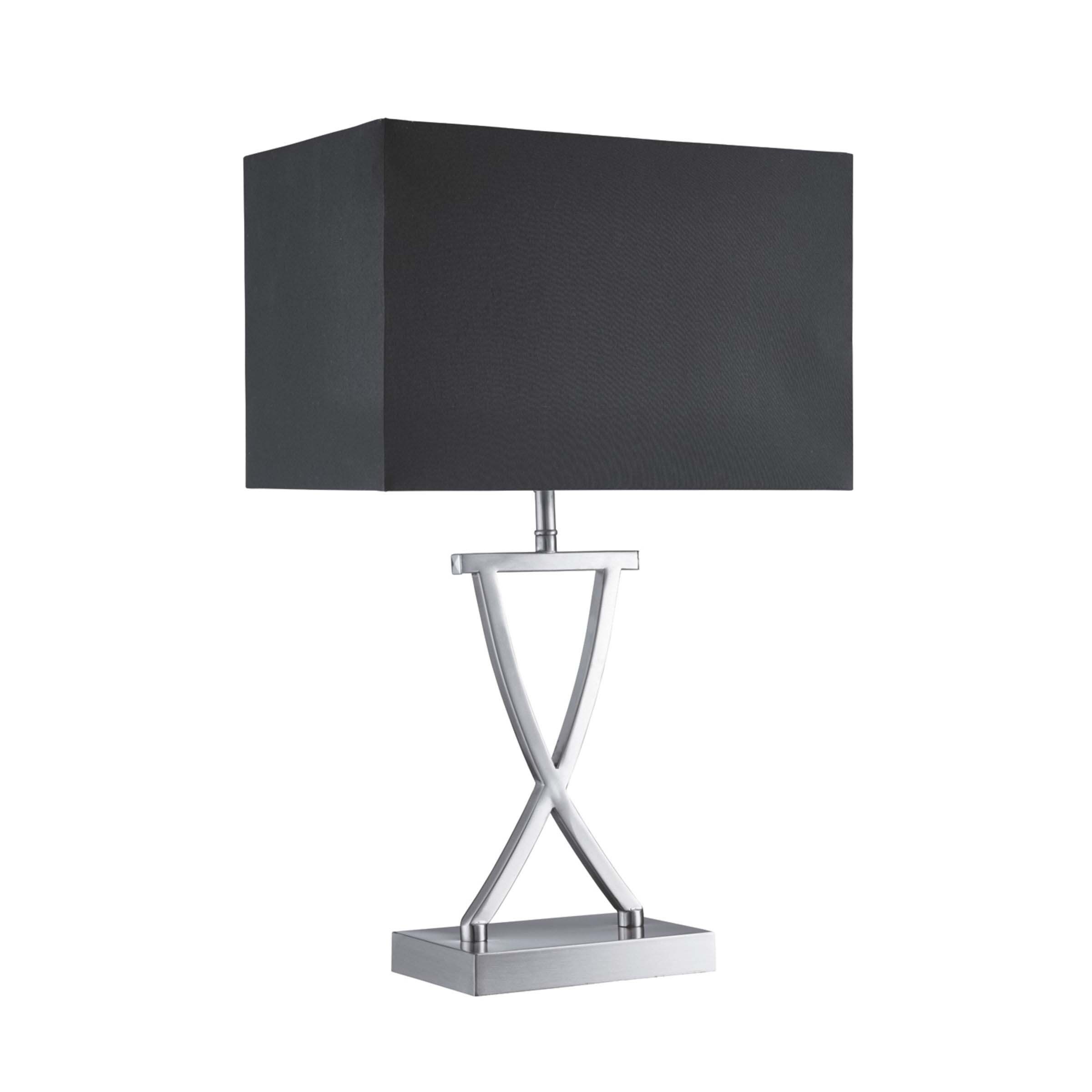 Searchlight Club - lampe à poser - x 48,5 cm - argent satiné et noir
