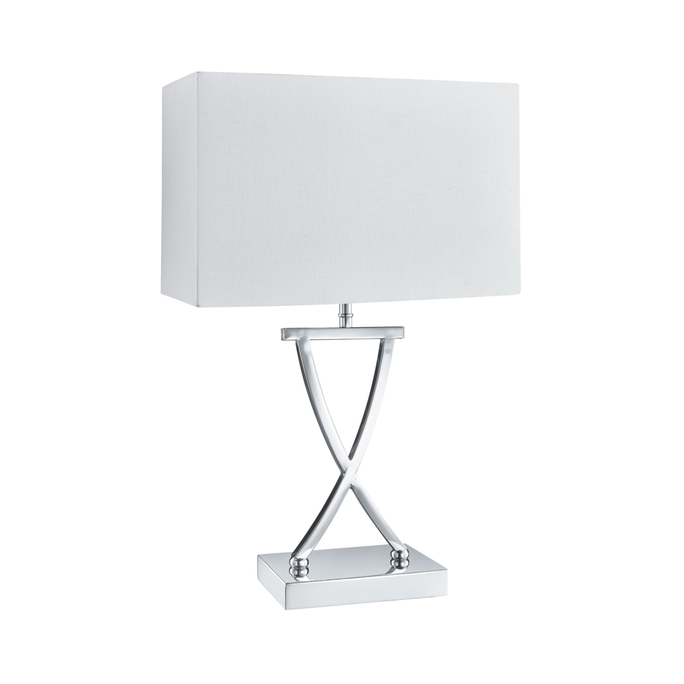 Searchlight Club - lampe à poser - x 48,5 cm - blanc et chrome