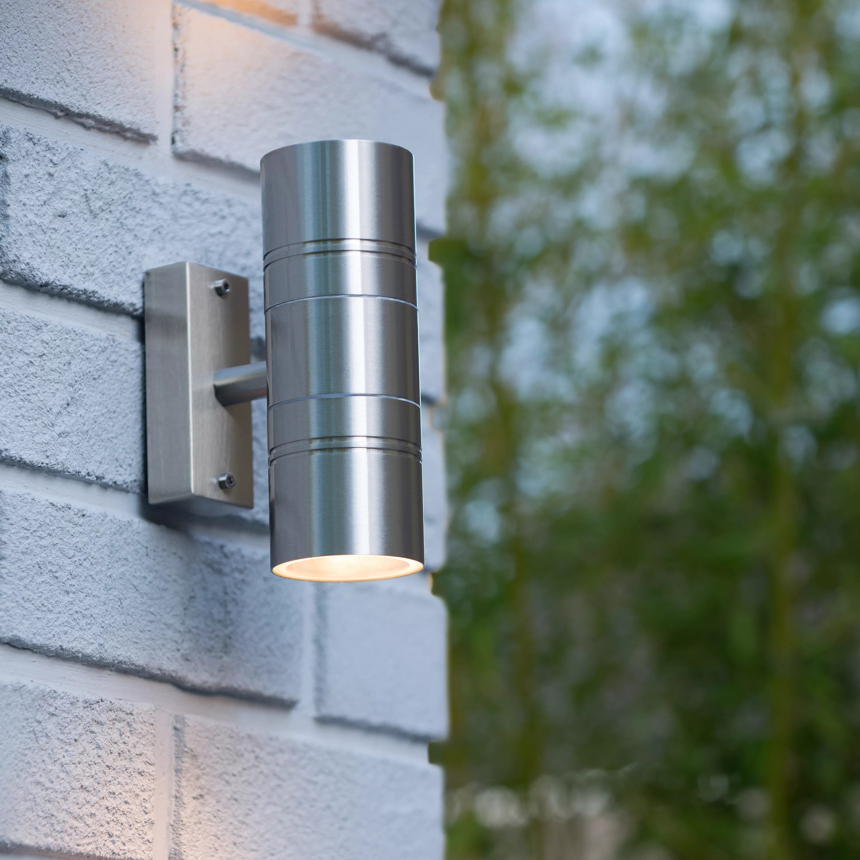 Lucide Arne 2 - applique murale - 6,3 x cm - W LED inclus - IP44 - chrome satiné