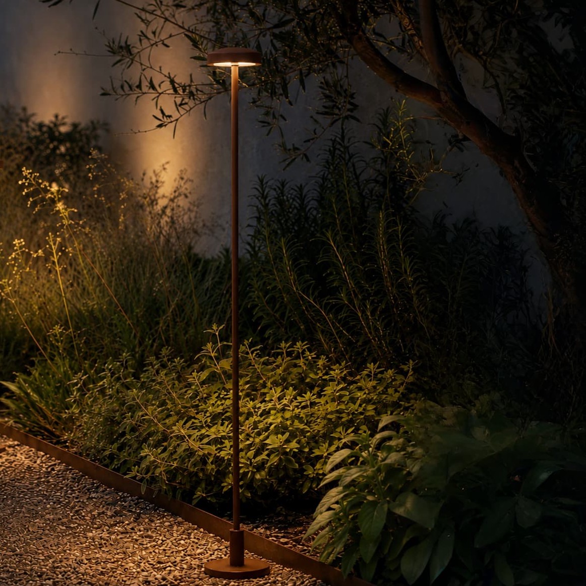VK Lighting Jade - lampe de jardin - Ø ,4 cm - 1W LED inclus - IP65 - Brun rouille — vue 3