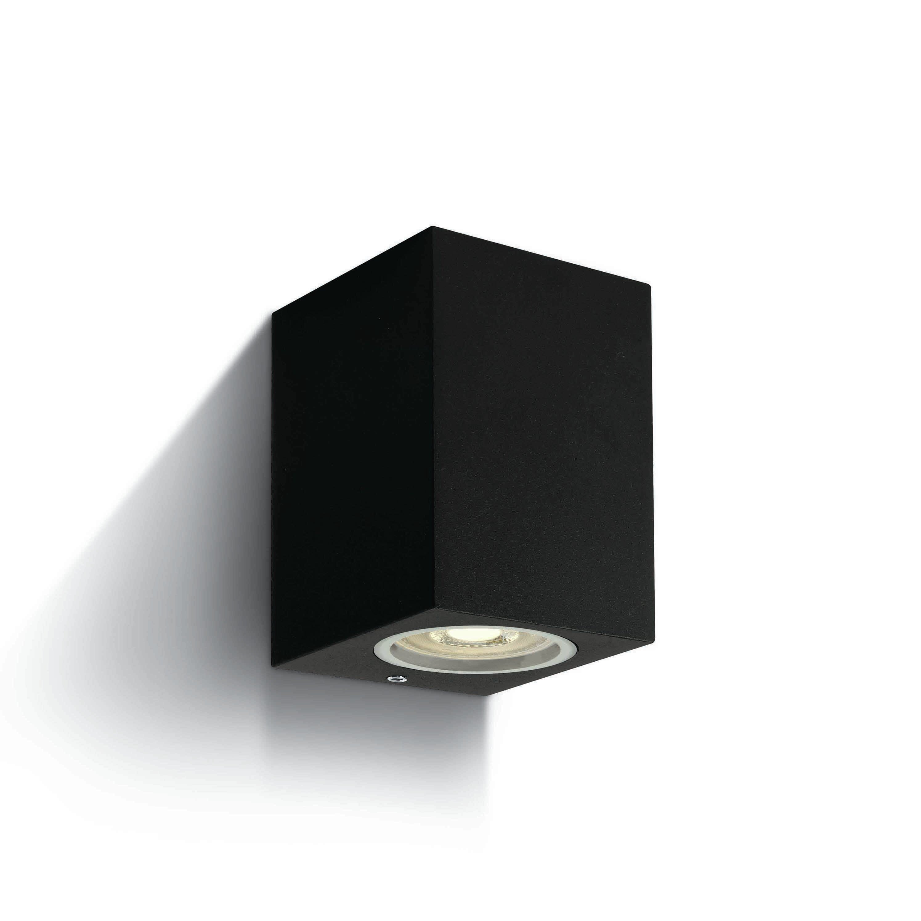 ONE Light GU10 Outdoor Cube Lights - appliques murales d"extérieur - ,7 x - IP65 - noir