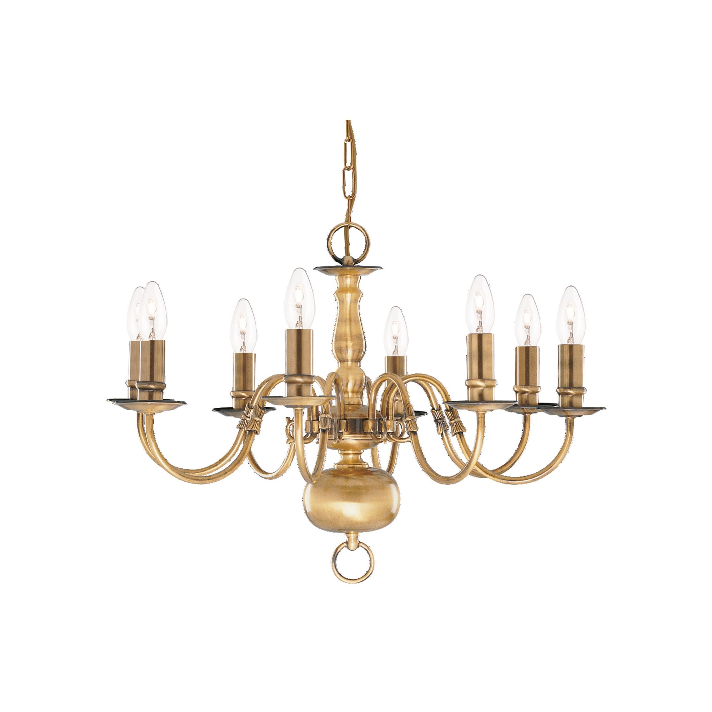 Searchlight Flemish - lustre - Ø cm - laiton antique — vue 3