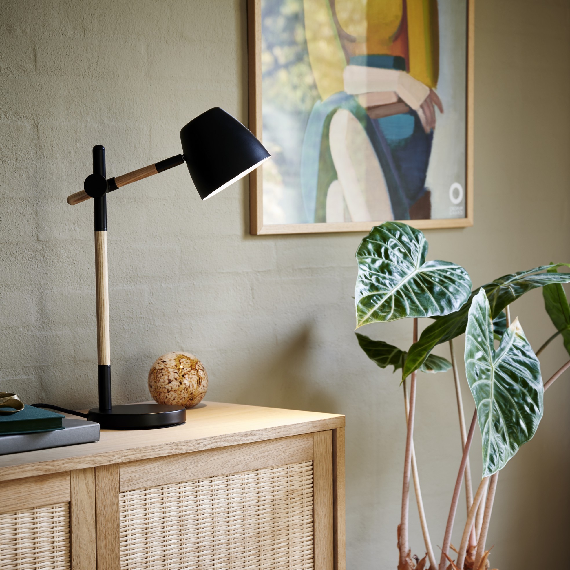 Nordlux Theo - lampe à poser - Ø 12,5 x 42,7 cm - noir