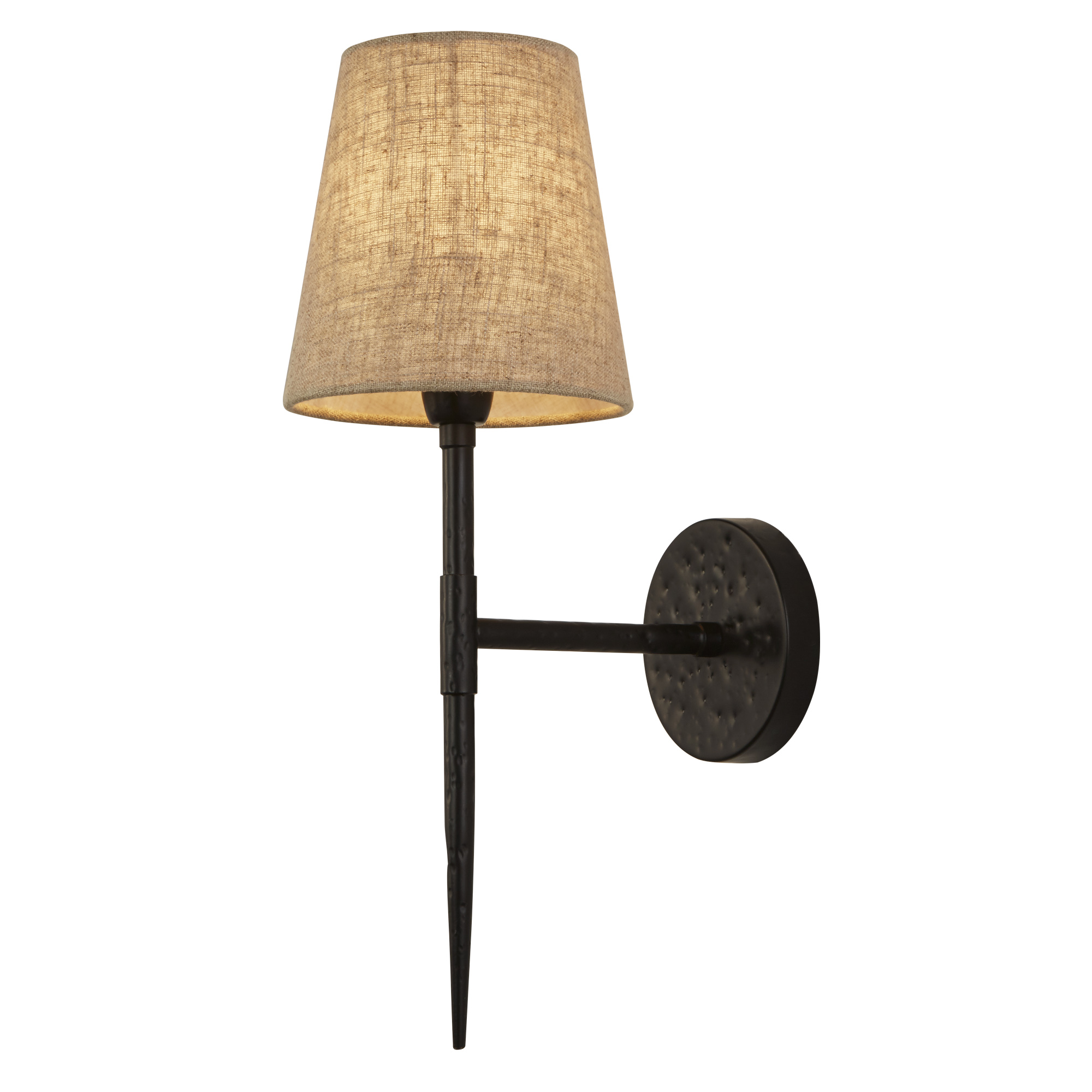 Searchlight Gothic - applique murale - cm - noir et lin naturel
