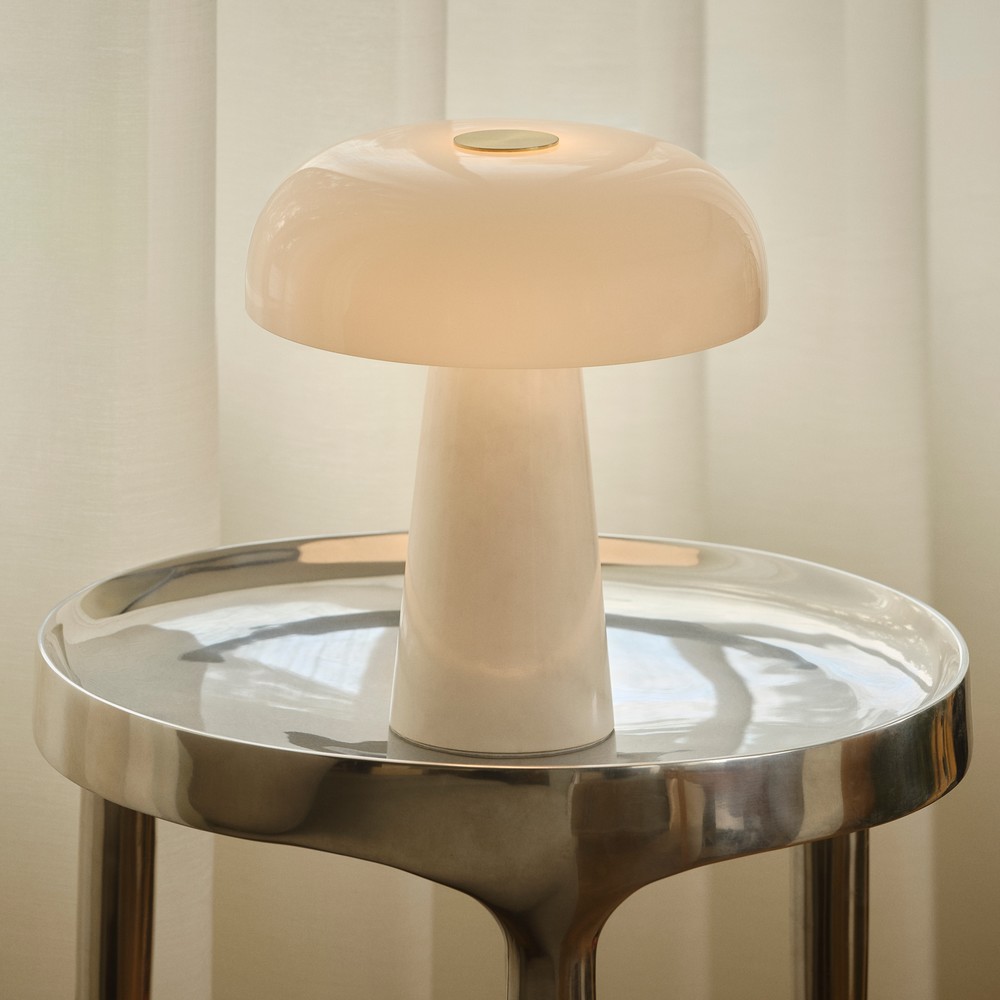 Design for the People Glossy Mini - lampe à poser - Ø 22,3 x 24,3 cm - blanc