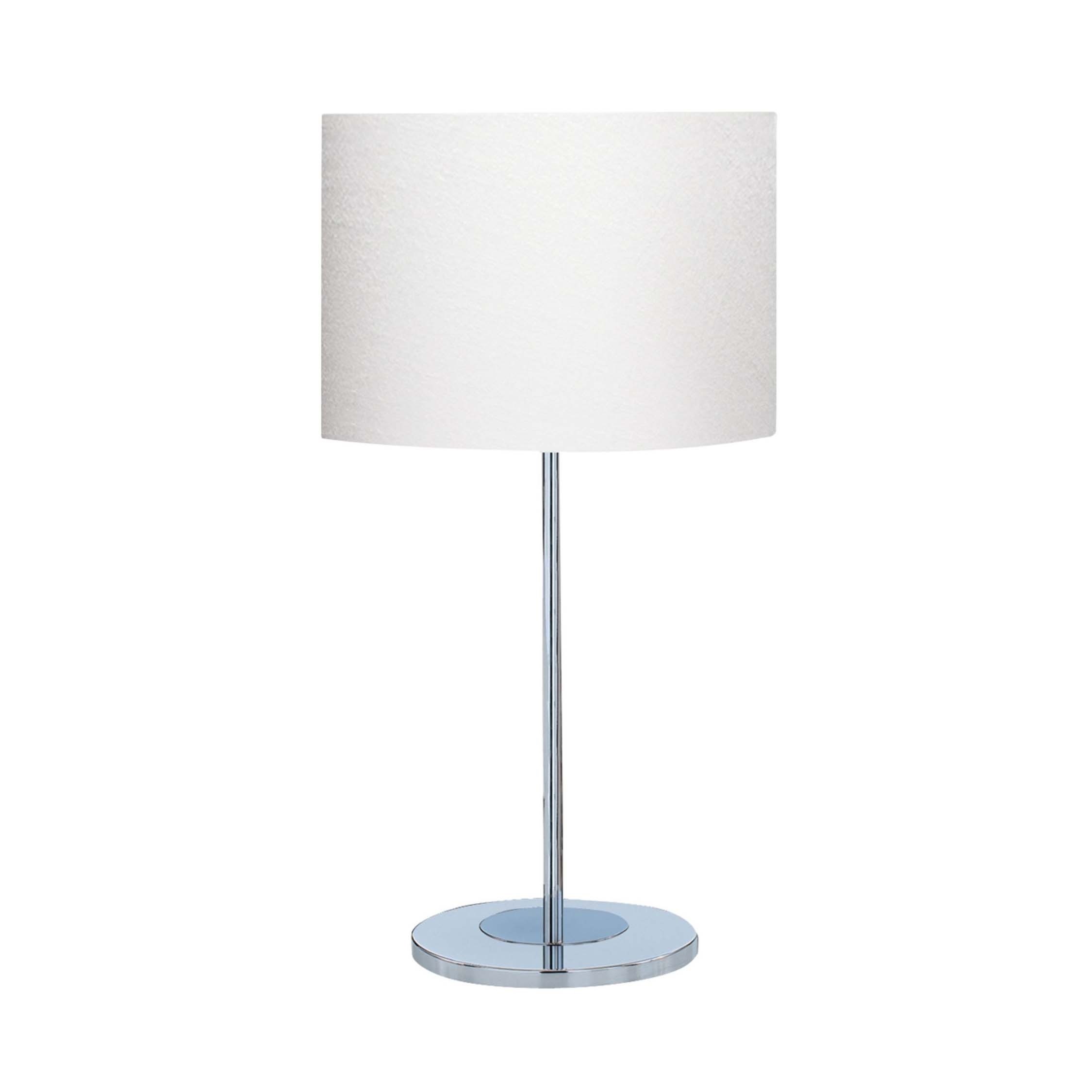 Searchlight Carter - lampe à poser - Ø cm - chrome et argent satiné