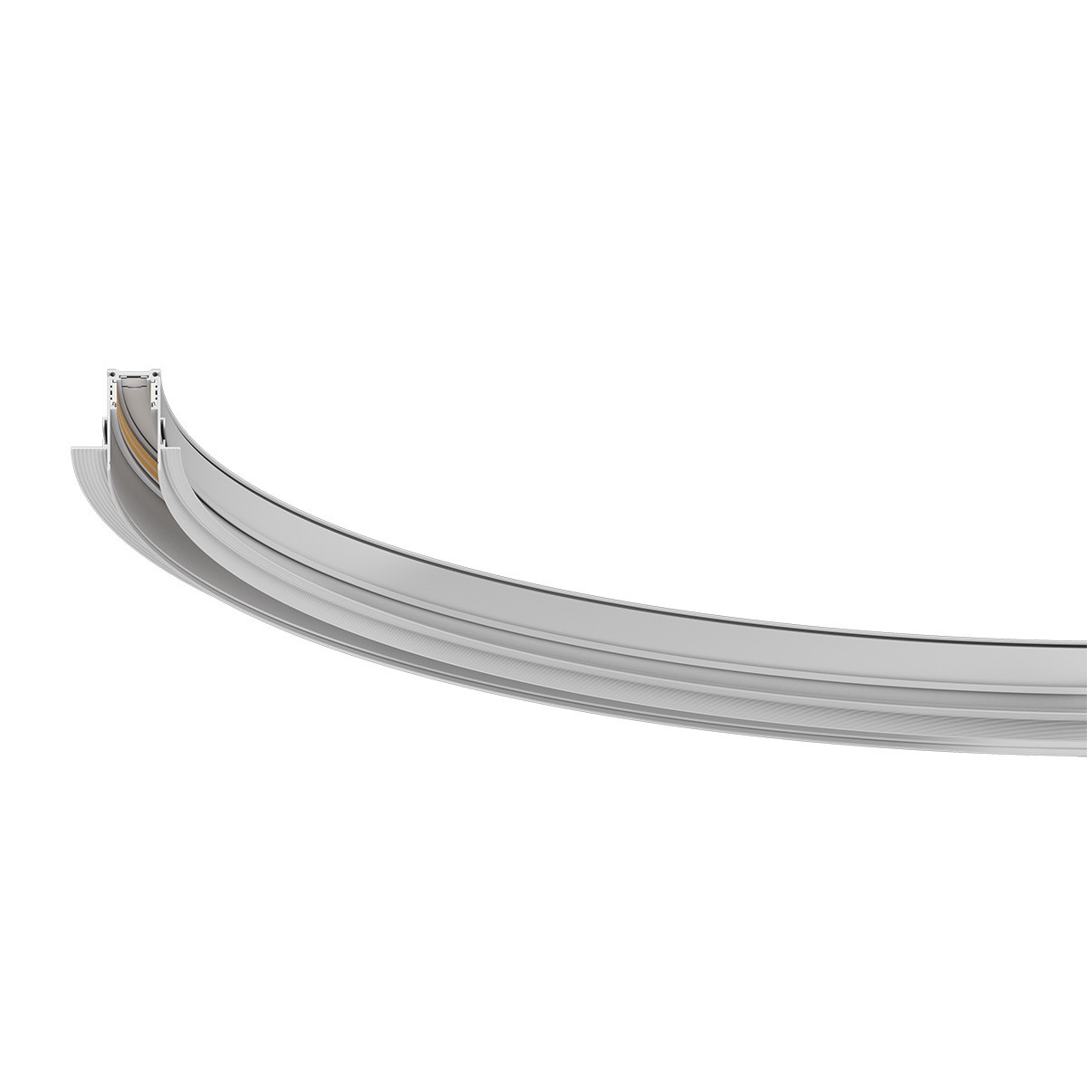 VK Lighting Eiva - système de rail magnétique - Profil encastré courbé R50 pour plaques de plâtre de 12 mm - 5,48 x 5, - dimmable DALI - blanc