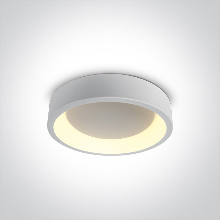 ONE Light LED Decorative Plafo Round - plafonnier - Ø 45,5 x 13,2 cm - 32W LED inclus - blanc - couleur de lumière réglable