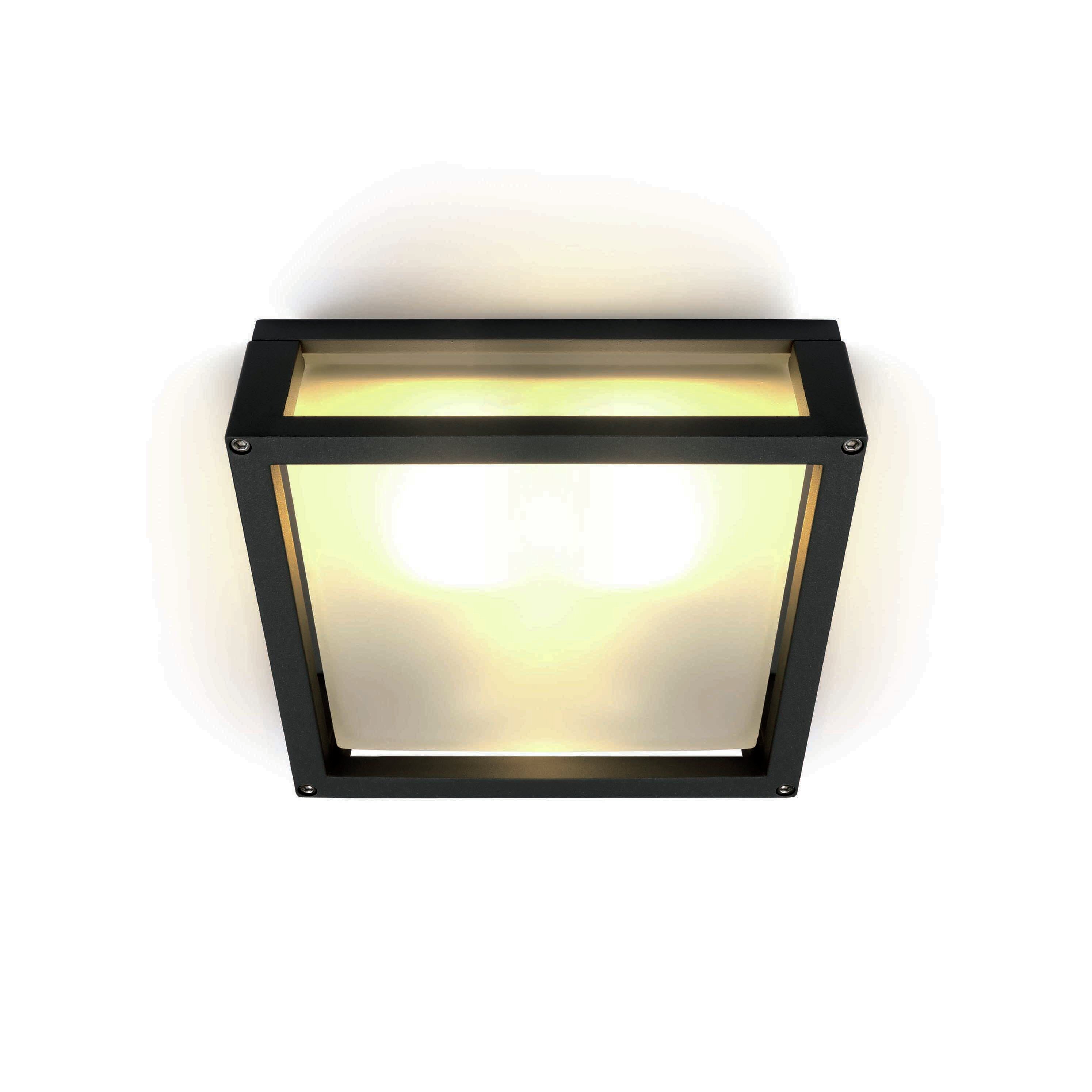 ONE Light Outdoor E27 Square - plafonnier extérieur - x 9,5 cm - IP54 - noir