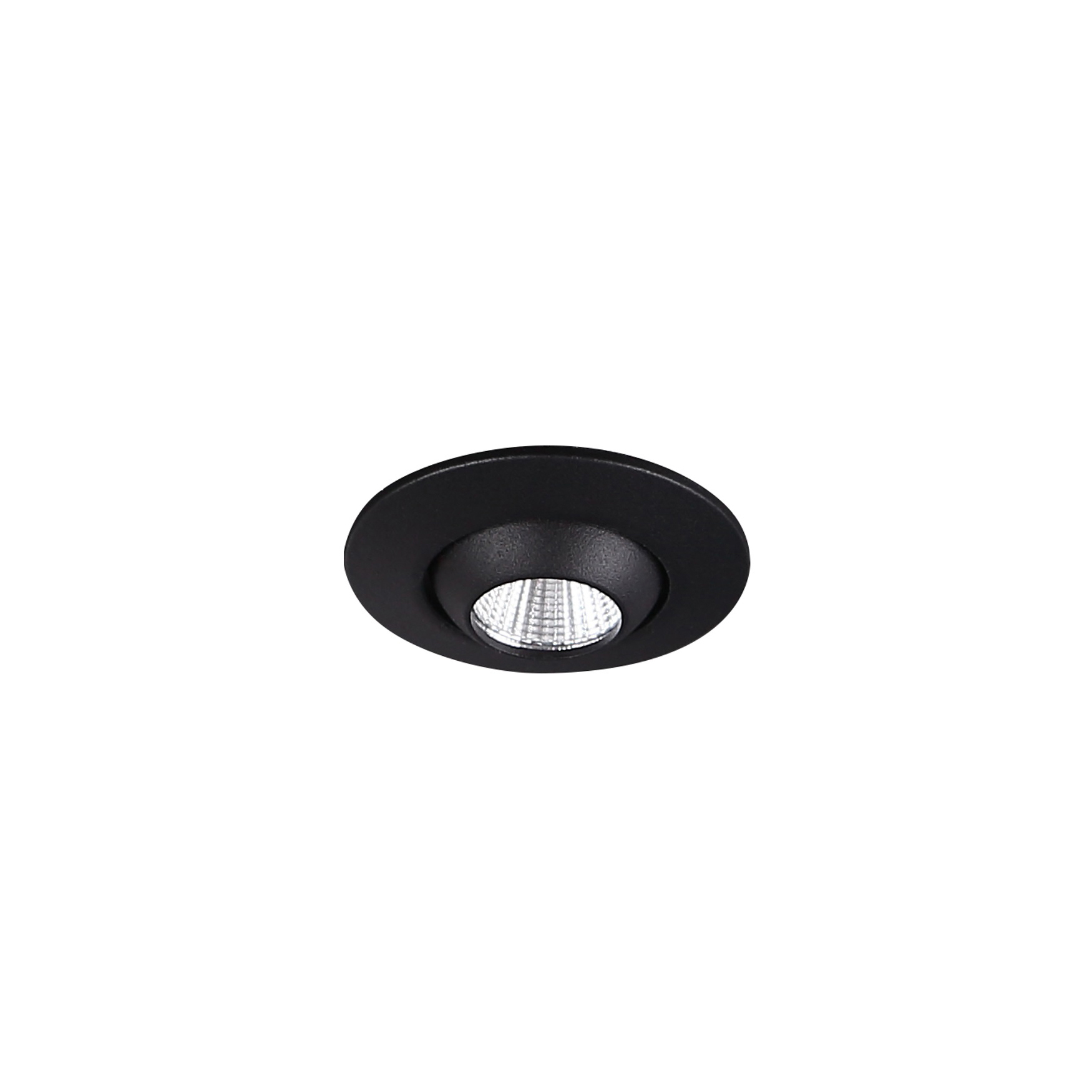Maxlight Yuca Round - spot à encastrer - Ø 55 mm, Ø 45 mm à encastrer - 3W LED inclus - noir