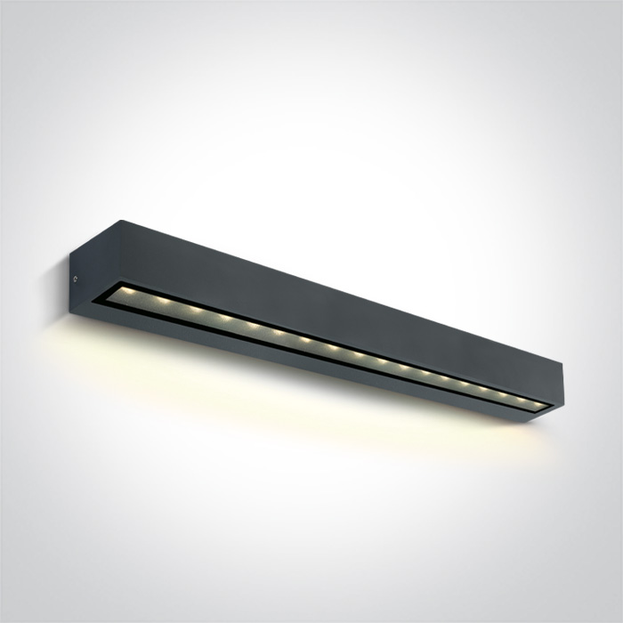 ONE Light Linear Outdoor Series Simple Sided - applique murale - ,6 x 6,6 cm - 13W LED inclus - IP65 - anthracite