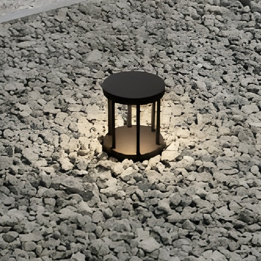 Nova Luce Nereus - lampe de jardin - Ø cm - 8W LED inclus - IP65 - anthracite foncé — vue 3