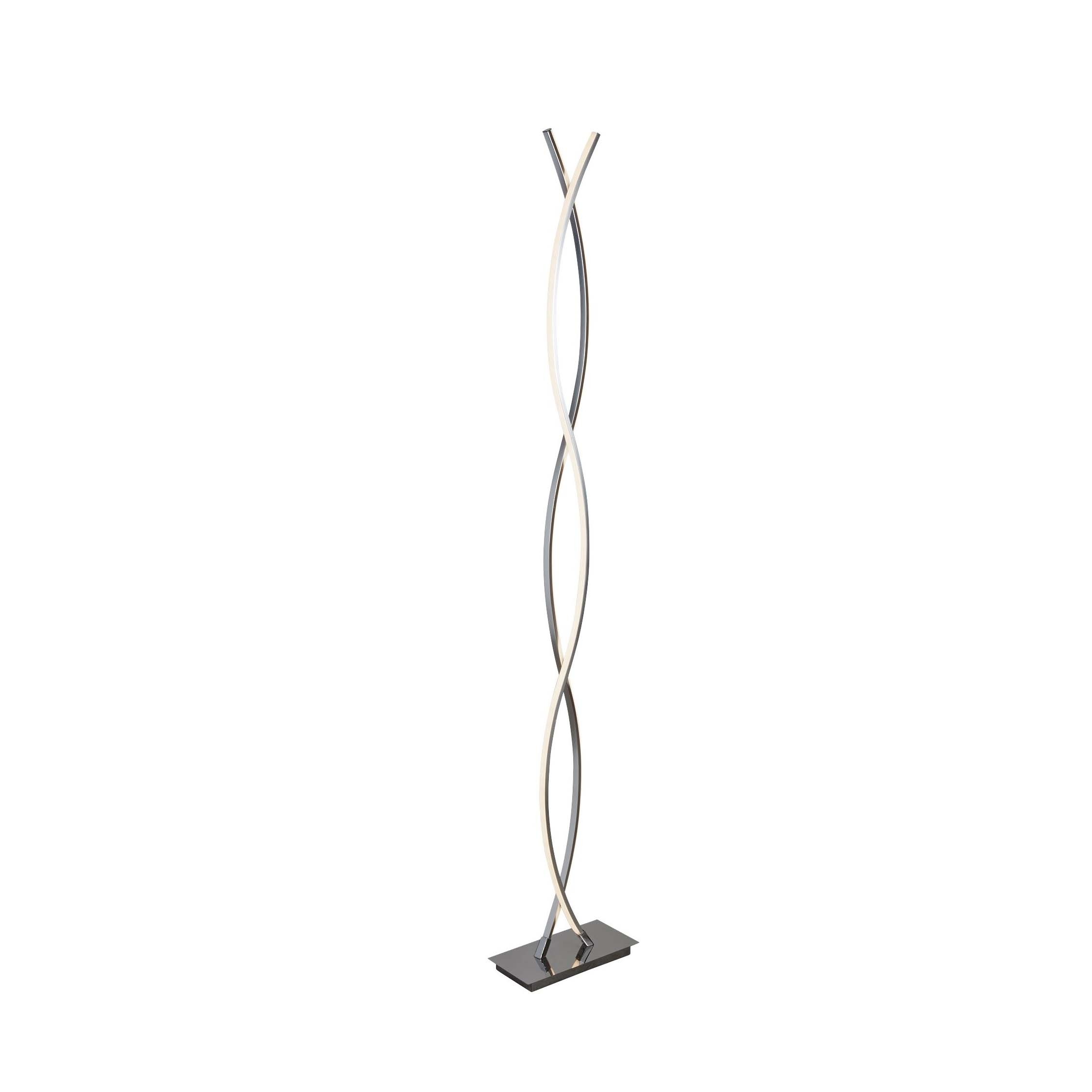 Searchlight Platt - lampadaire - 151,7 cm - 20W LED inclus - chrome et blanc
