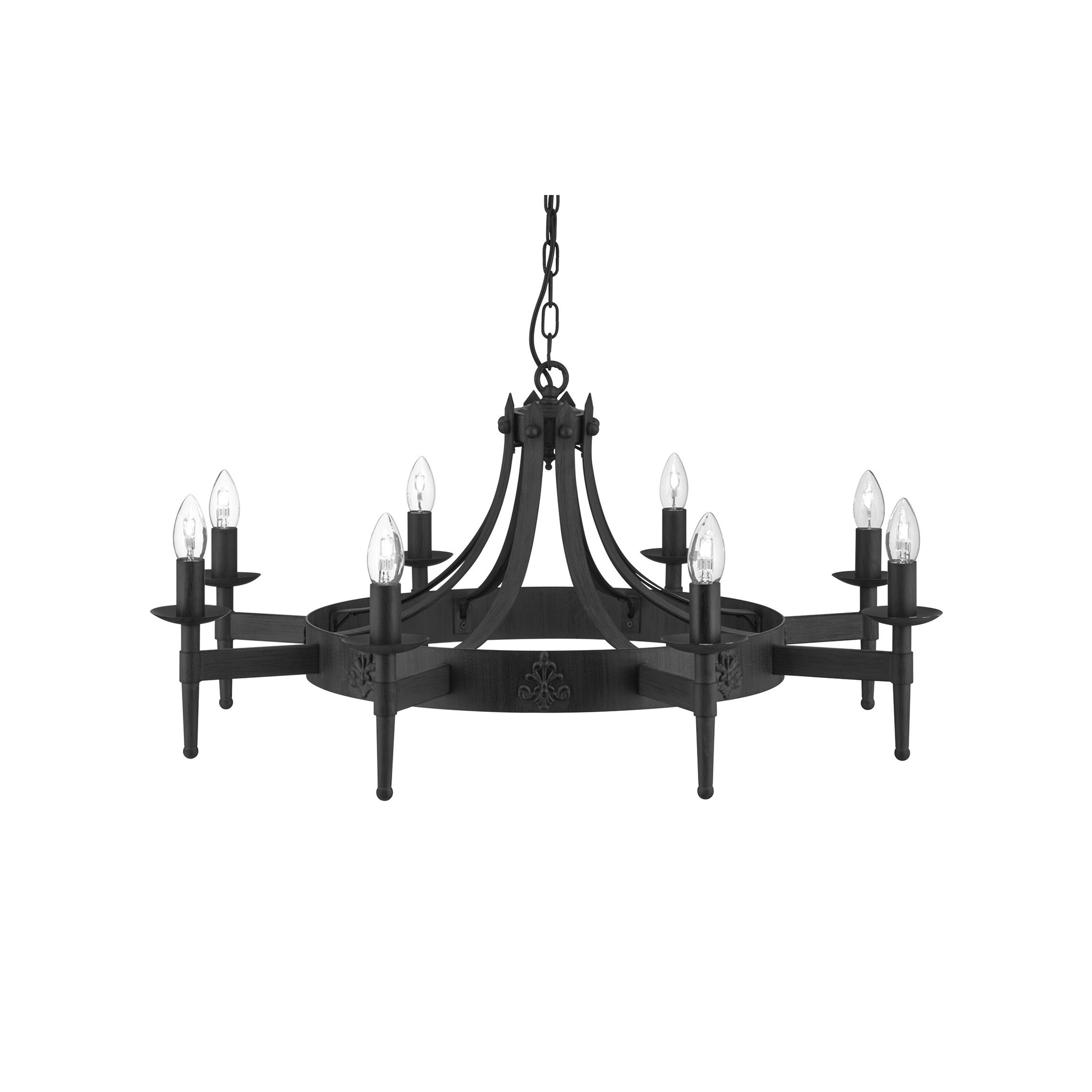 Searchlight Cartwheel - lustre - Ø cm - noir