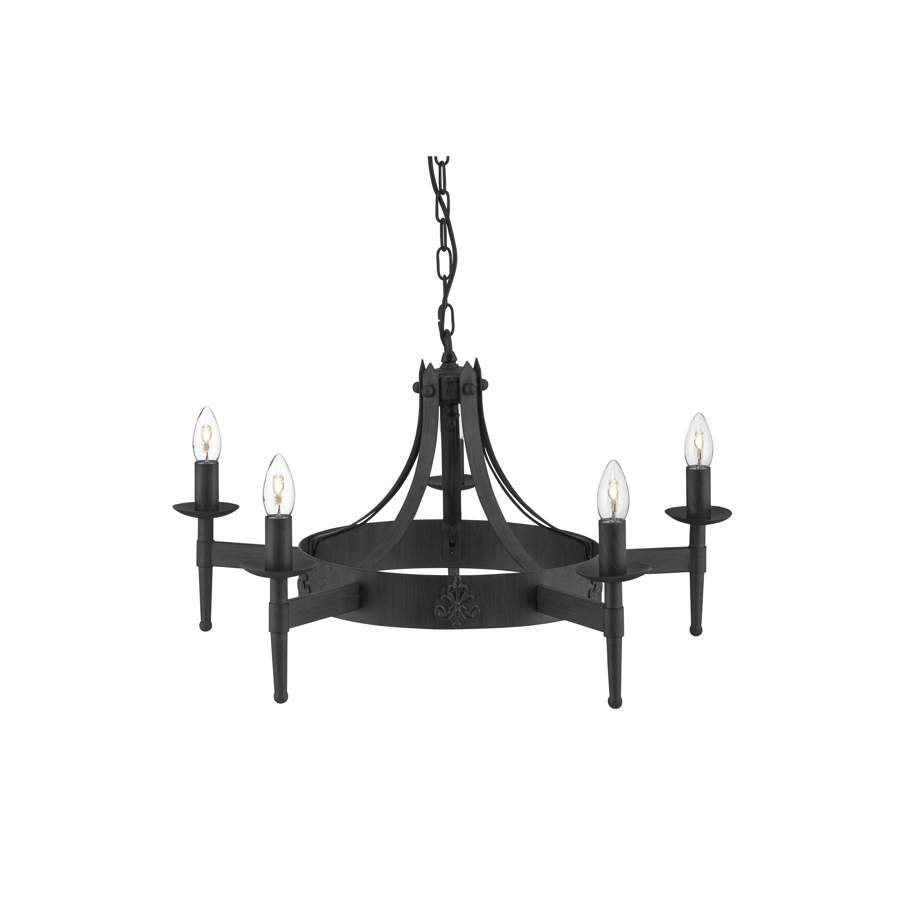 Searchlight Cartwheel - lustre - Ø cm - noir