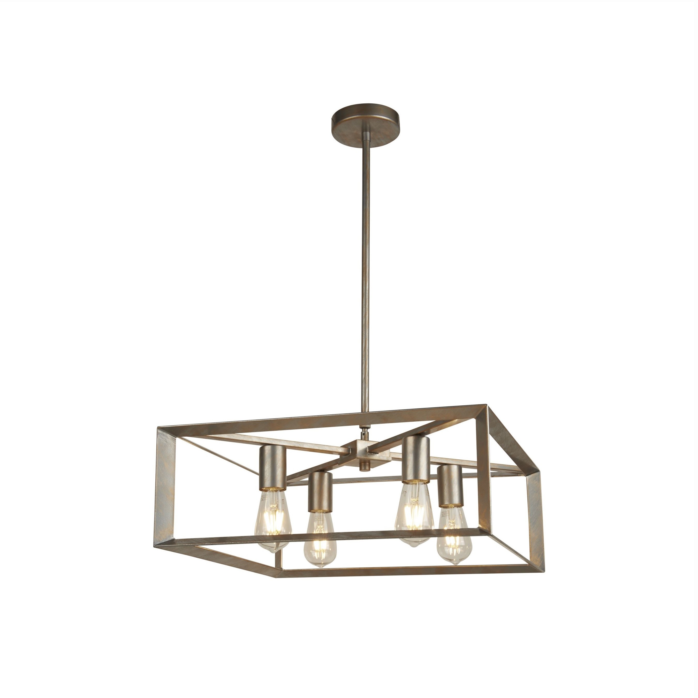 Searchlight Heaton - lampe suspendue - x - argent brossé et or