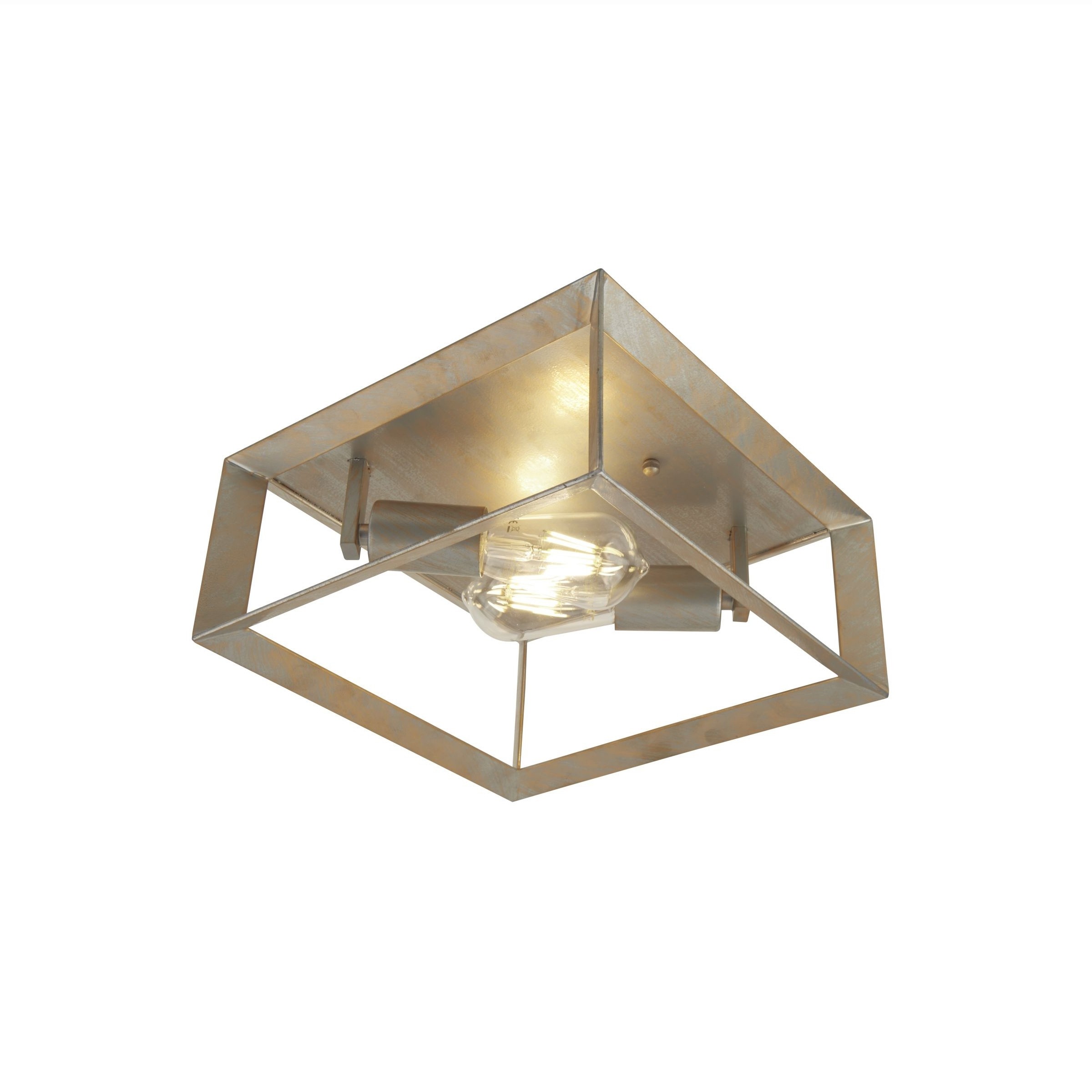 Searchlight Heaton - plafonnier - x - argent brossé et or