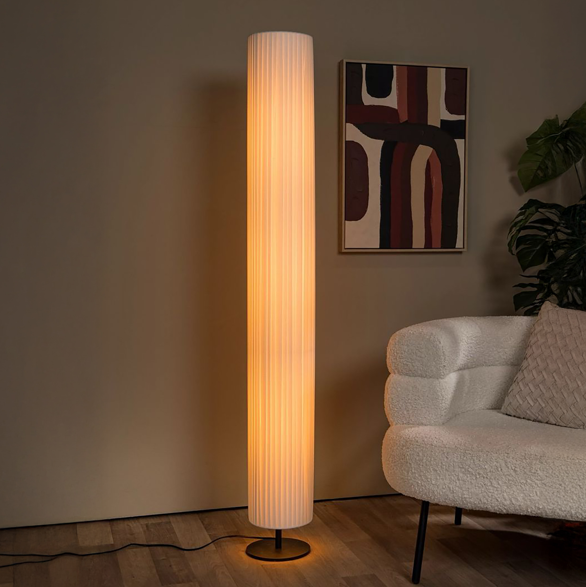 Lucide Fold - lampadaire - Ø cm - blanc