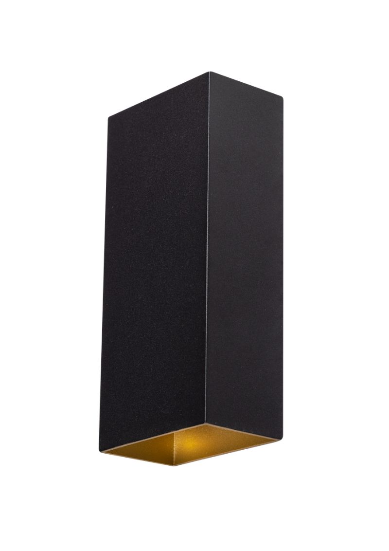 ETH David - applique murale - 11,7 x 7,7 x 24,3 cm - noir et or
