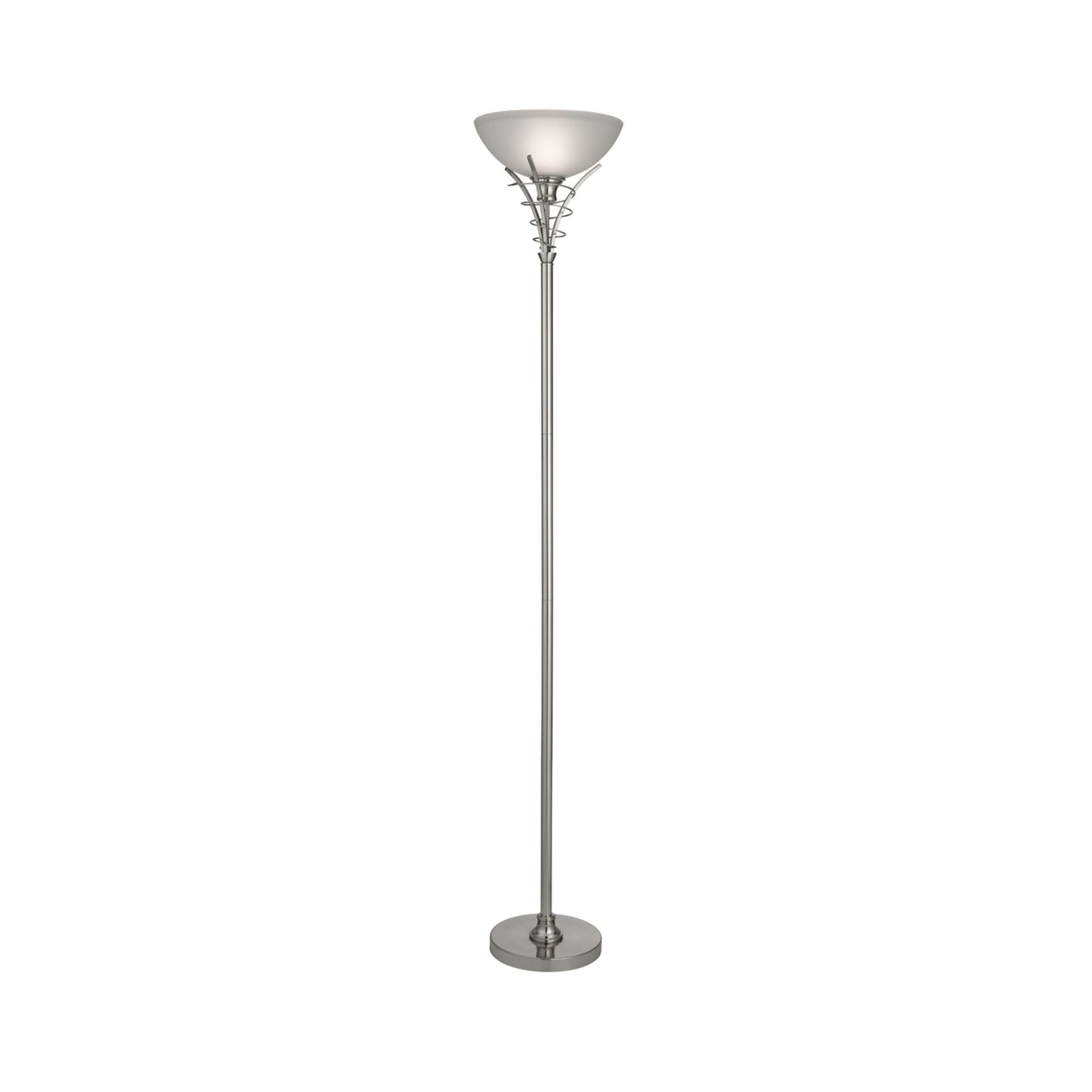 Searchlight Linea - lampadaire - Ø cm - argent satiné
