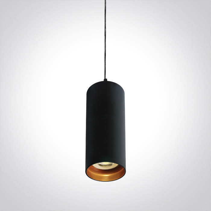 ONE Light Cylinder - lampe suspendue - Ø 6,8 x 146,5 cm - noir