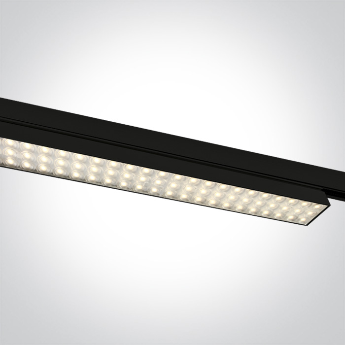 ONE Light High Power Linear - rail lumineux - système de rail triphasé - x 6,4 cm - intensité lumineuse réglable 40W/50W/60W LED inclus - noir - couleur de lumière réglable