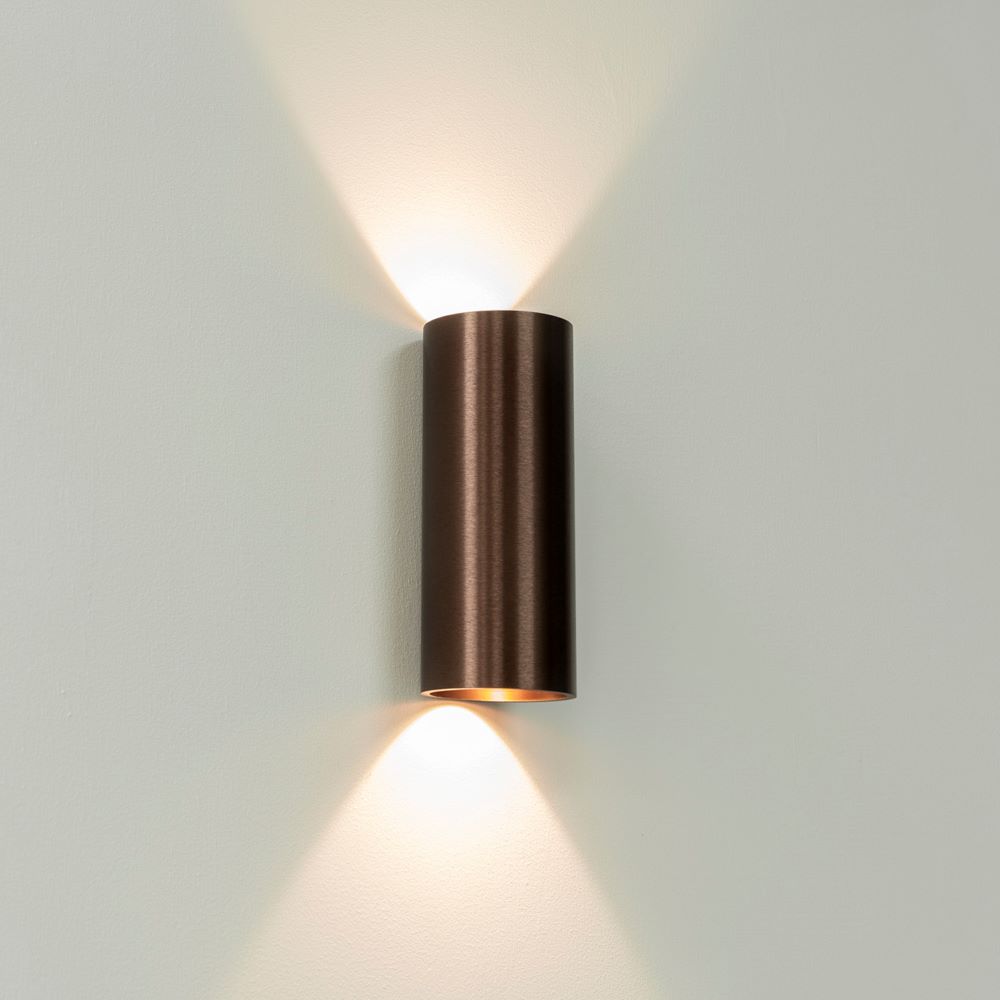 Artdelight Brody2 - applique murale - 7,2 x 7,2 x - W LED dimmable inclus - IP54 - bronze brossé