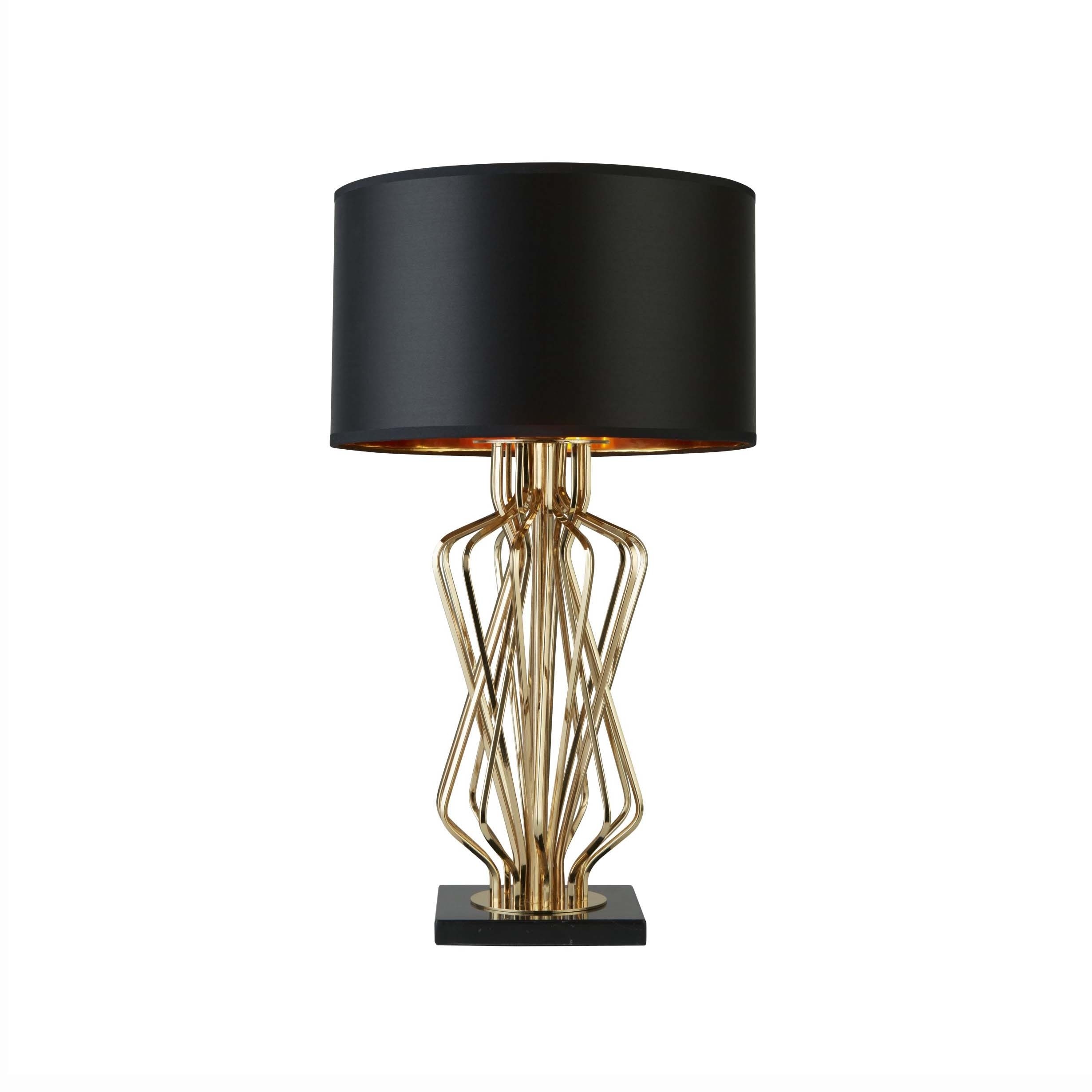 Searchlight Ethan - lampe à poser - - noir et or