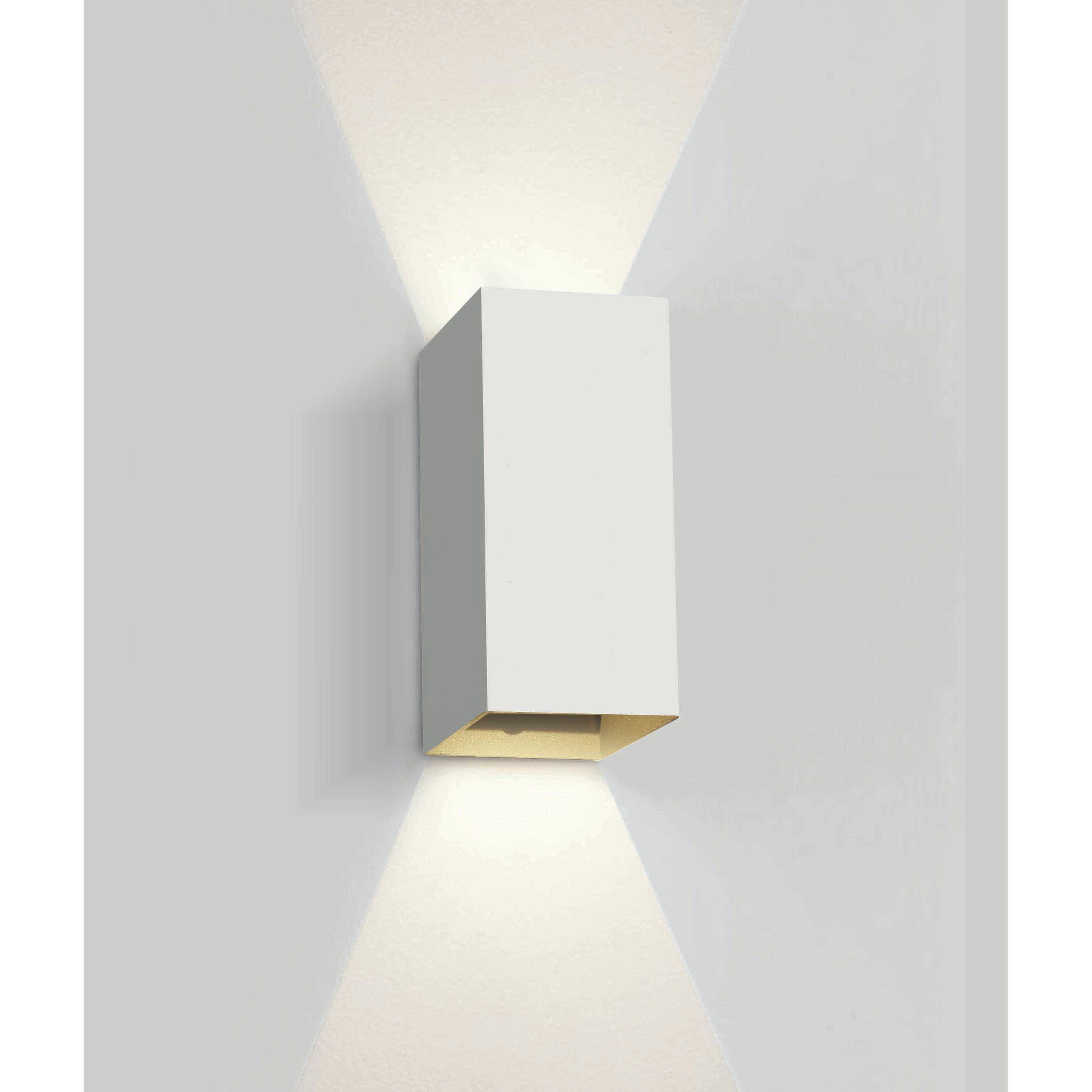 ONE Light Outdoor Wall Dark Lights - applique murale extérieure - ,8 x 16,6 cm - W LED inclus - IP54 - blanc