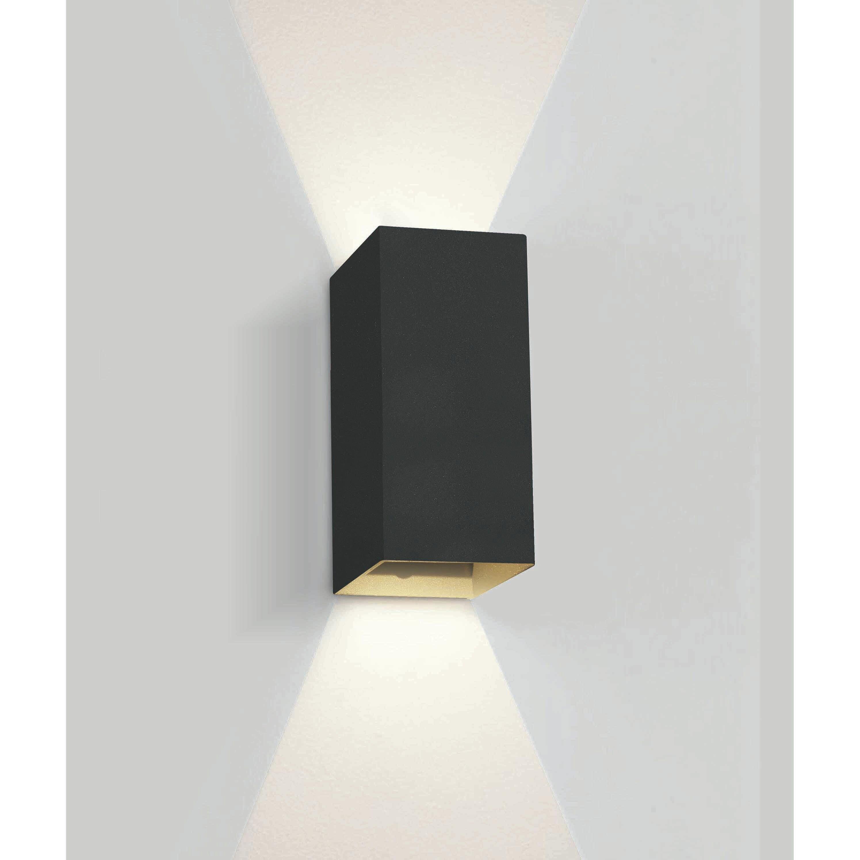 ONE Light Outdoor Wall Dark Lights - applique murale extérieure - ,8 x 16,6 cm - W LED inclus - IP54 - noir