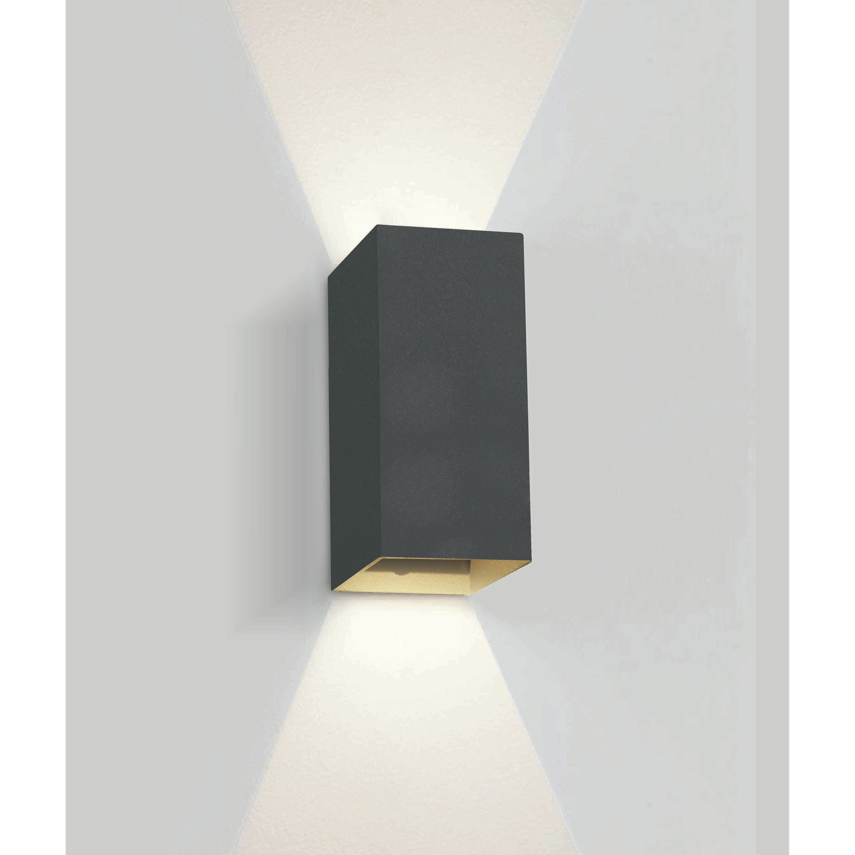 ONE Light Outdoor Wall Dark Lights - applique murale extérieure - ,8 x 16,6 cm - W LED inclus - IP54 - anthracite