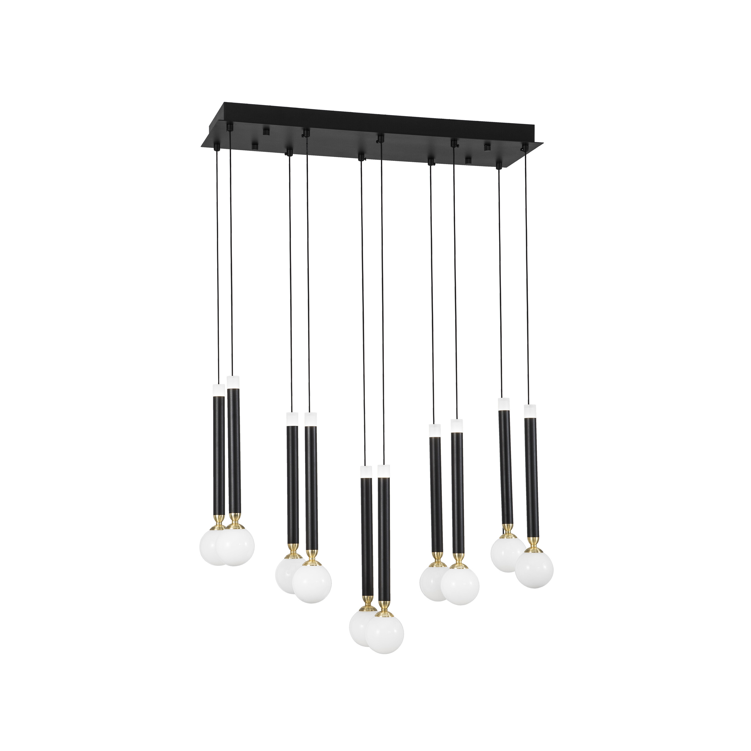 Nova Luce Cayo - lampe suspendue - x - W LED inclus - noir