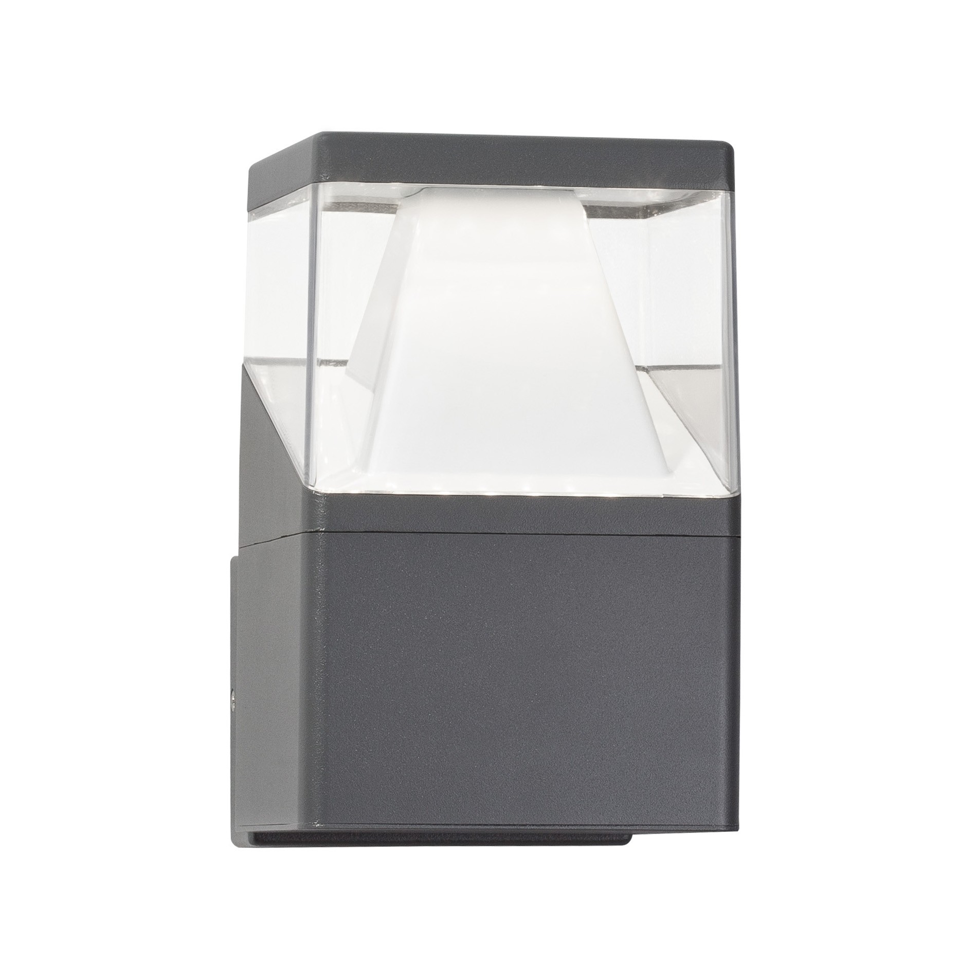 Nova Luce Lock - applique d"extérieur - 13,5 x cm - 12W LED inclus - IP54 - gris foncé
