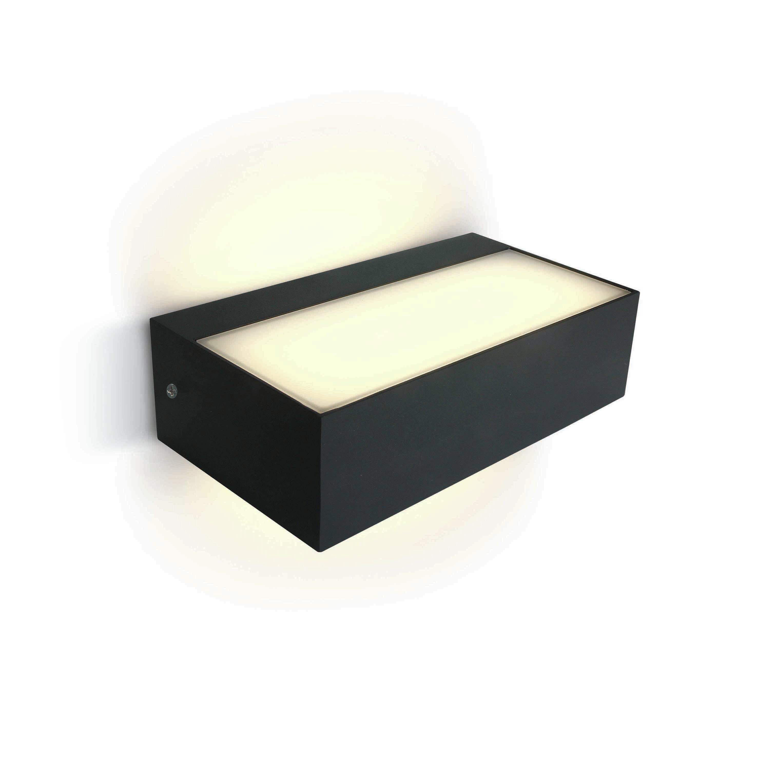 ONE Light Outdoor Wall Up & Down Lights - applique murale extérieure - x 4,6 cm - 7W LED inclus - IP65 - anthracite