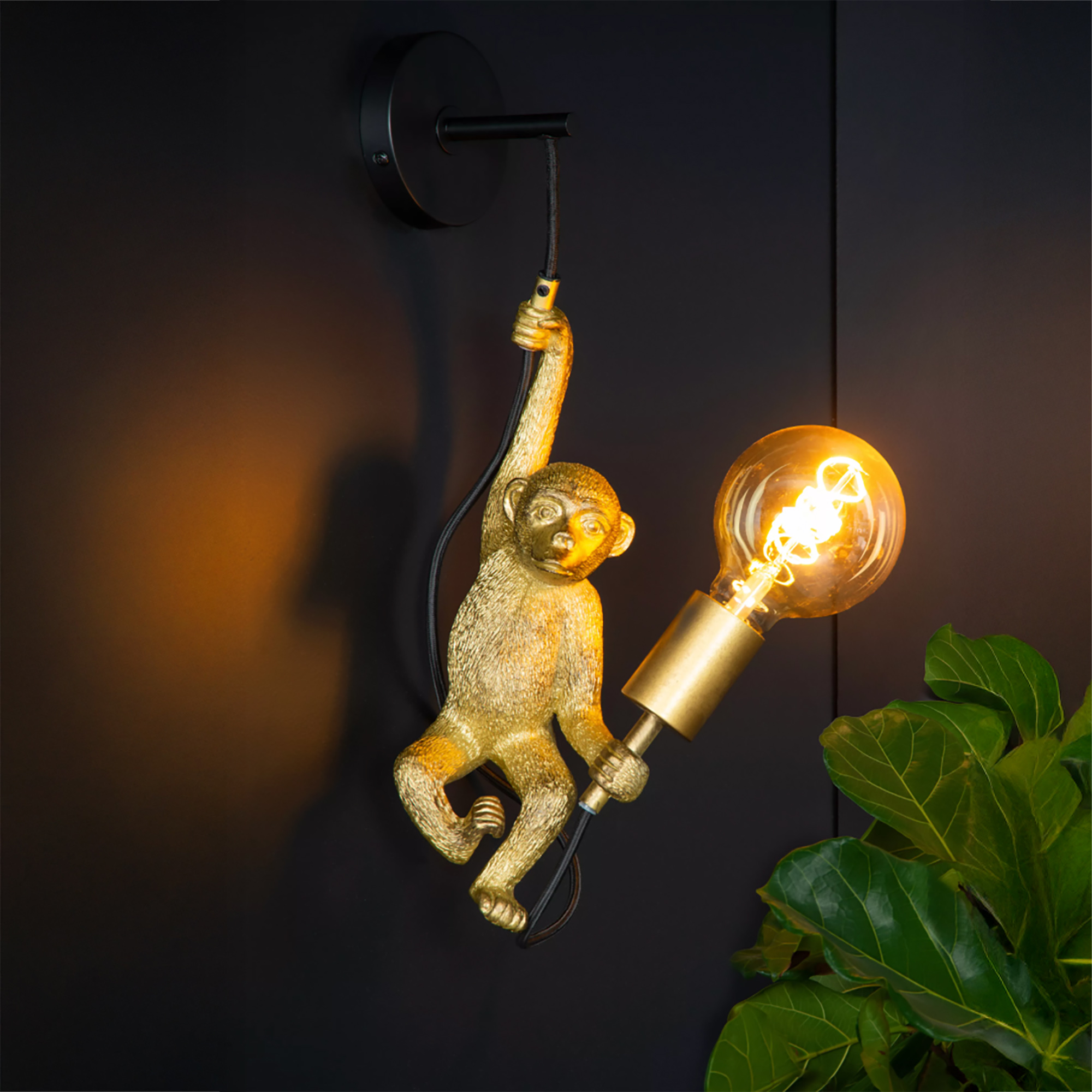 Lucide Extravaganza Chimp - applique - 17,6 x ,5 cm - or