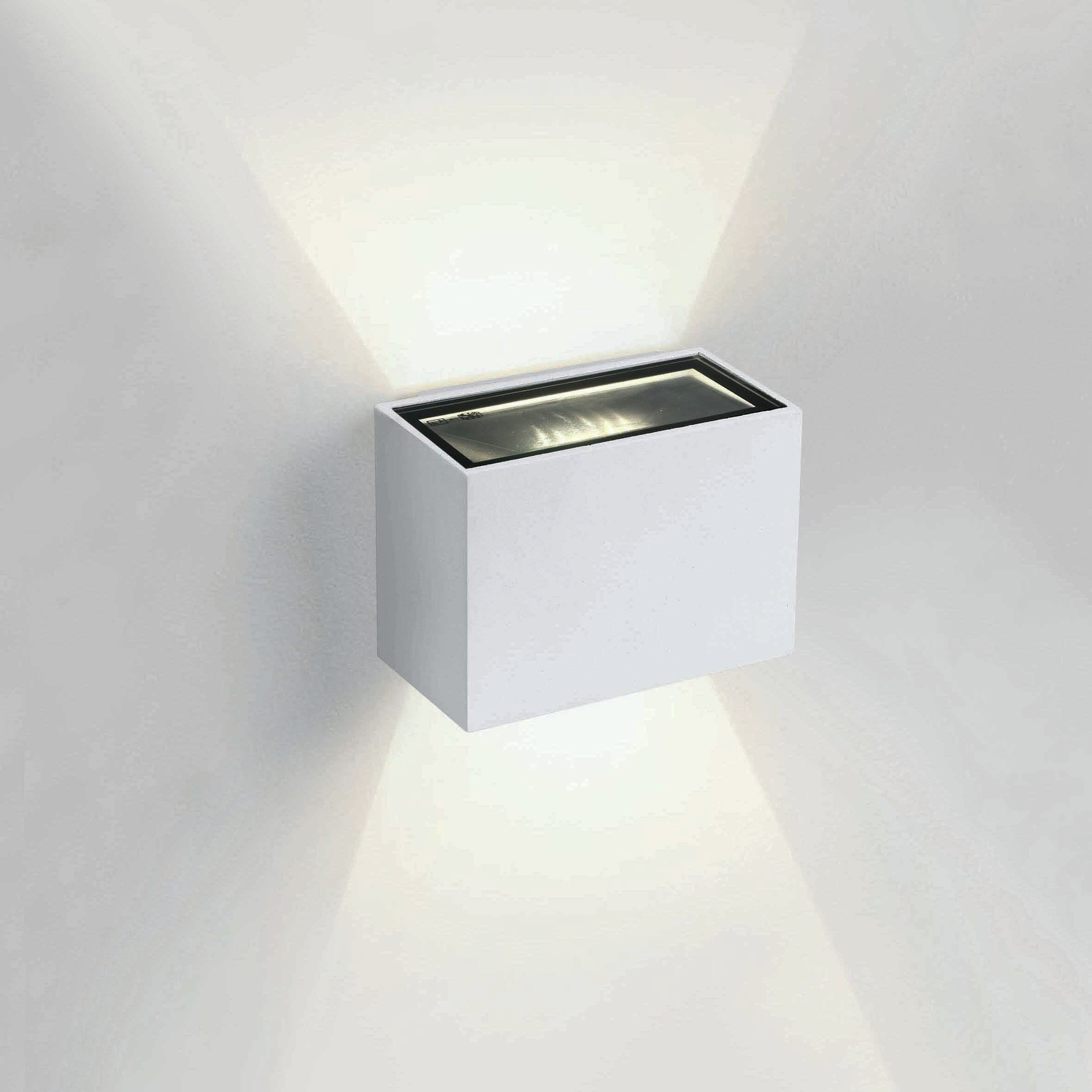 ONE Light Outdoor Wall Up & Down Lights - applique murale extérieure - ,5 x 6,5 cm - W LED inclus - IP54 - blanc