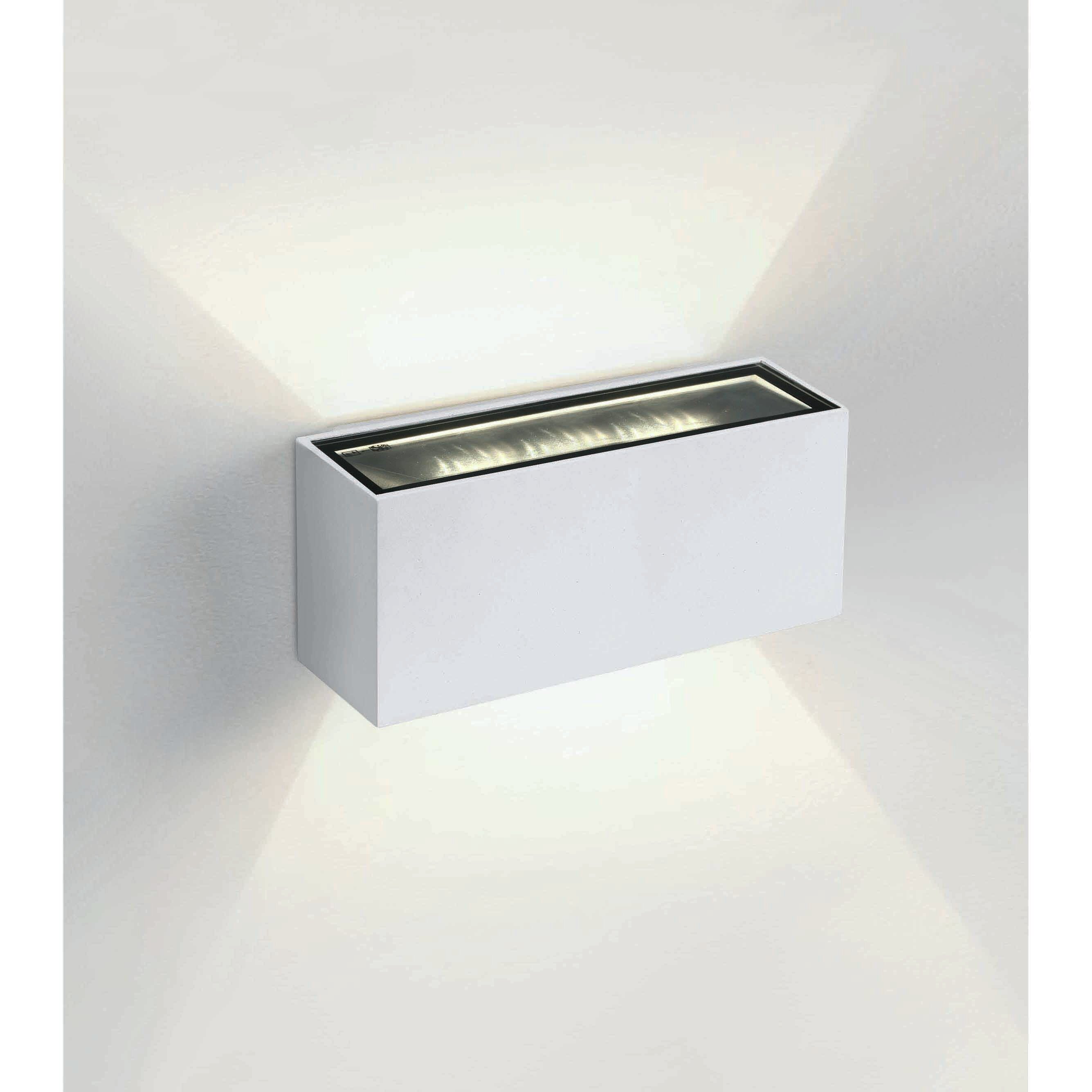 ONE Light Outdoor Wall Up & Down Lights - applique murale extérieure - x 6,5 cm - W LED inclus - IP54 - blanc
