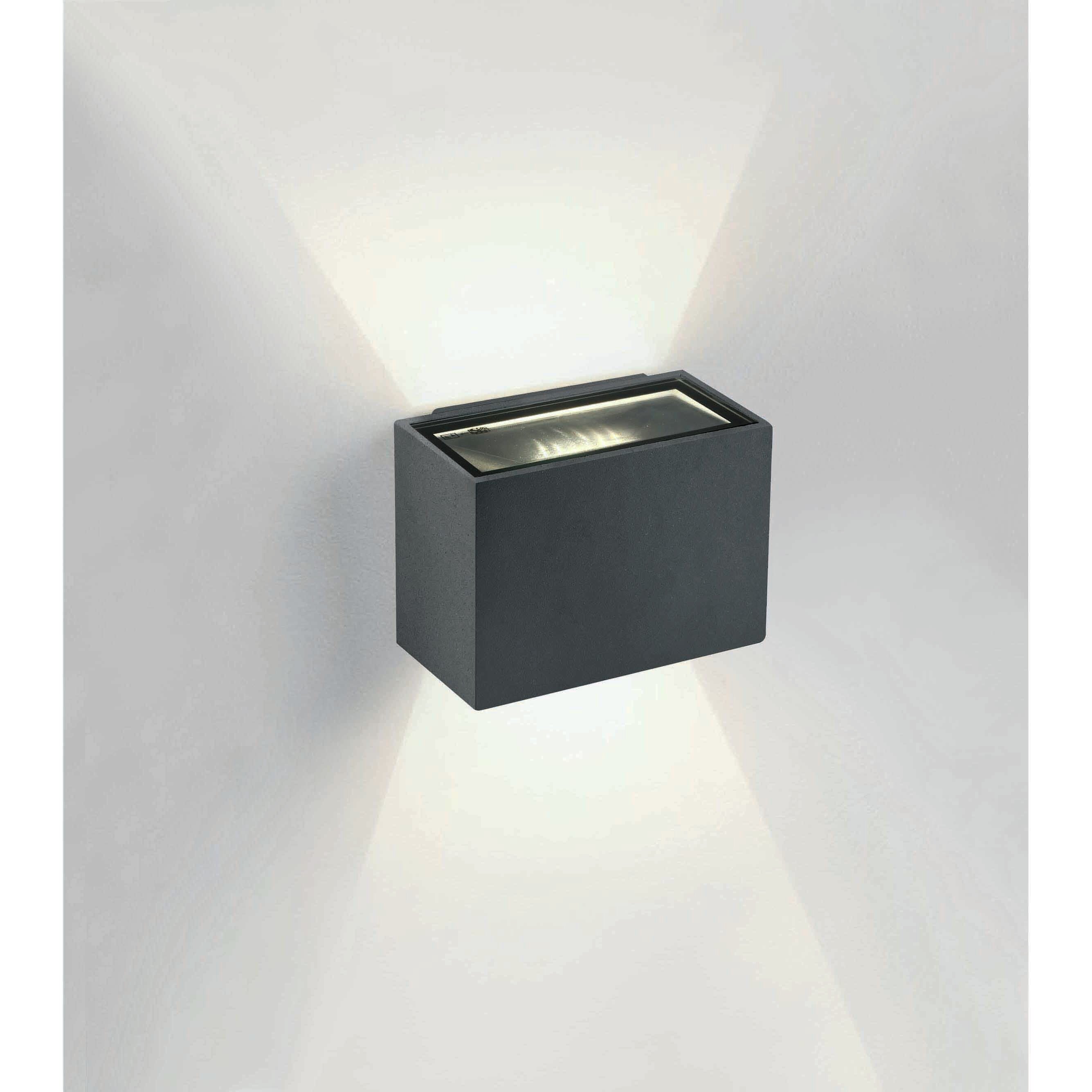 ONE Light Outdoor Wall Up & Down Lights - applique murale extérieure - ,5 x 6,5 cm - W LED inclus - IP54 - anthracite