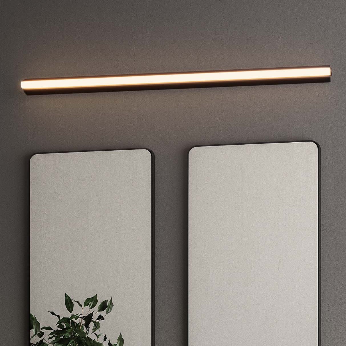 Nova Luce Endo - applique murale - ,5 x 4,5 cm - 26W LED inclus - IP44 - noir sablé