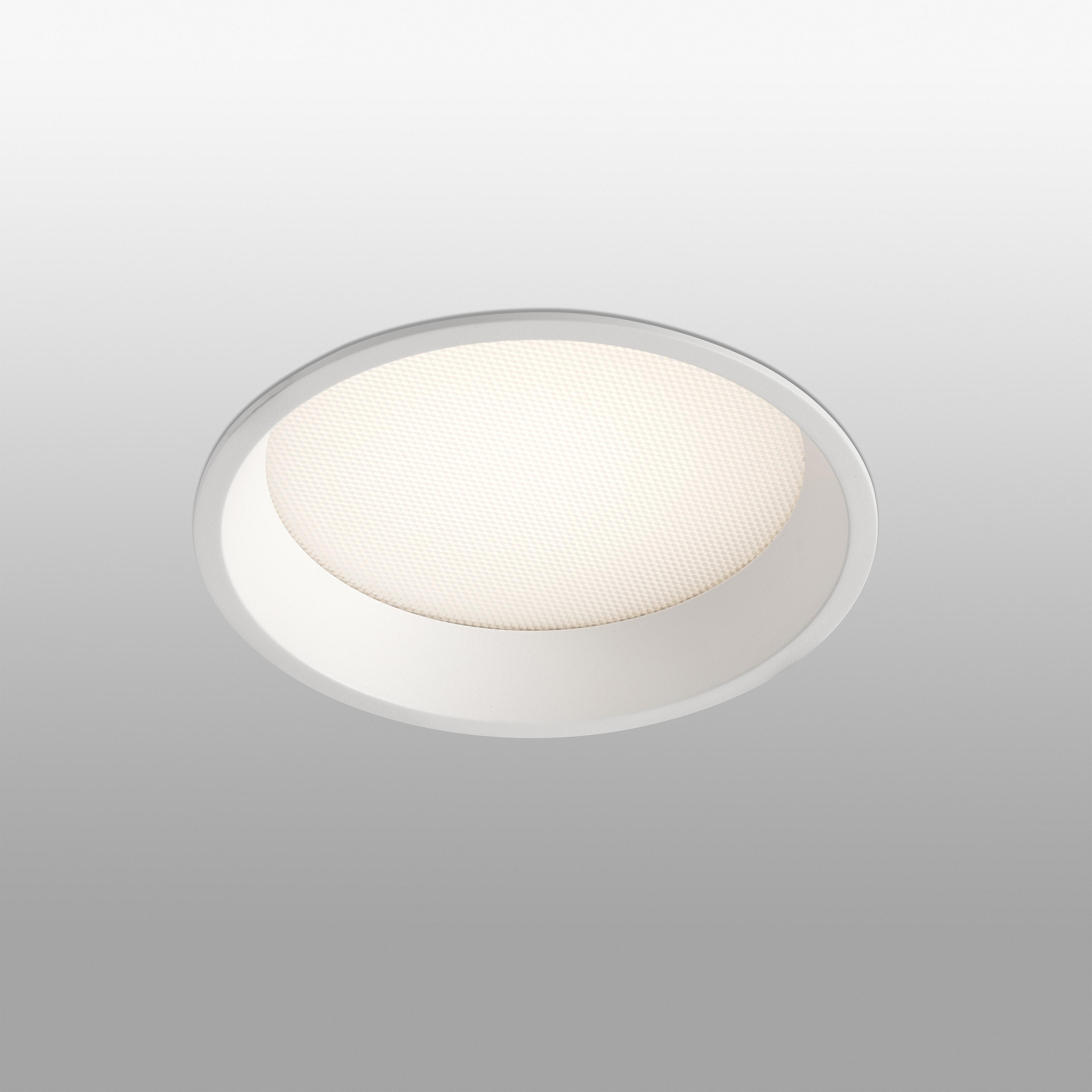 Faro Croc - spot à encastrer - Ø 135 mm, Ø 126 mm à encastrer - 13W LED dimmable inclus - IP44 - blanc mat