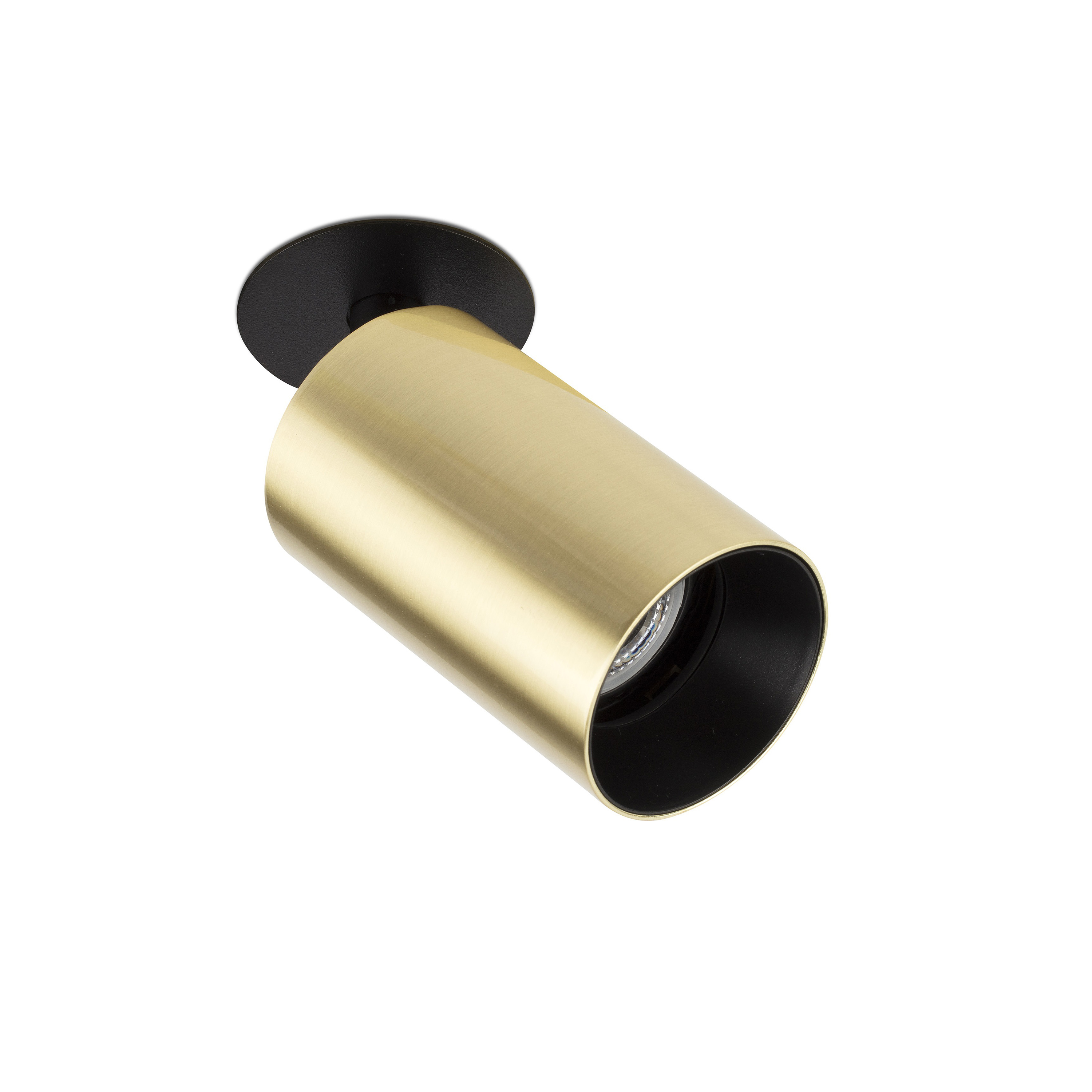 Faro Stan - spot en saillie 1L - Ø ,7 cm - encastré Ø 50 mm - or satiné